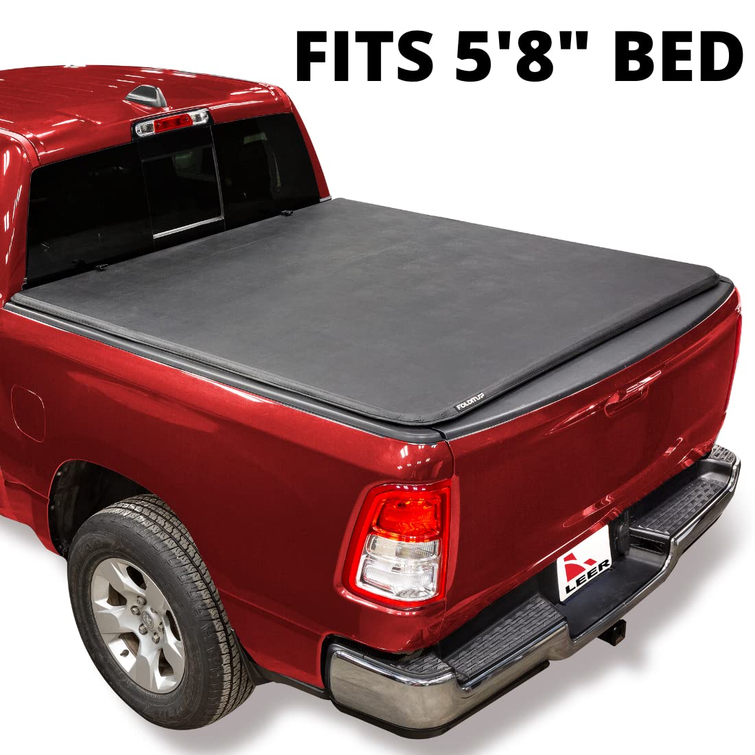 Leer Folditup | Fits 2019-2023 Gm Chevy Silverado/Gmc Sierra With 58    Bed | Soft Tri-Fold Truck Bed Tonneau Cover | Easy Insta