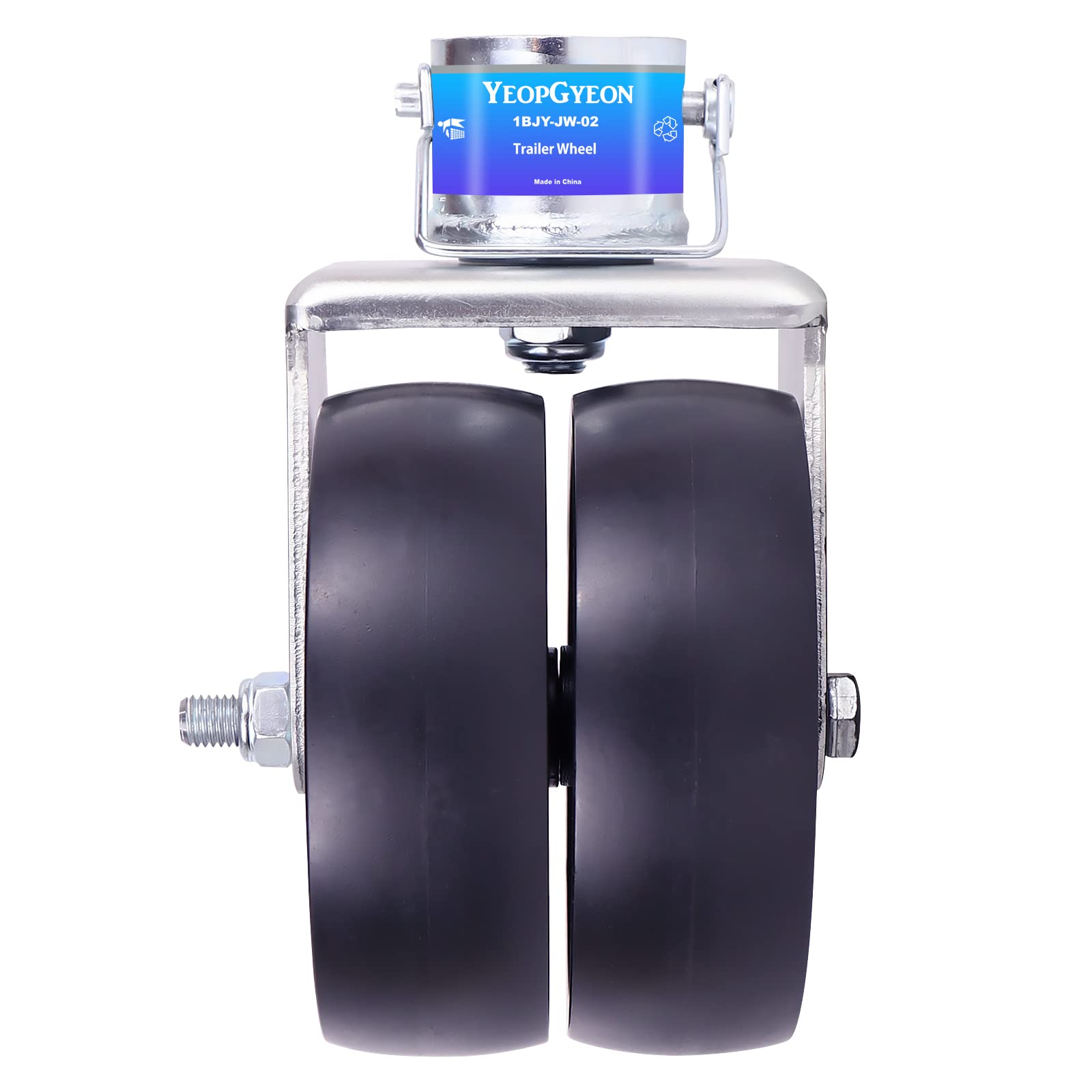 Yeopgyeon Trailer Jack Wheel With Pin - 6 Dual Wheel Jack Caster Wheel Capacity 2000Lbs Fits Any Jack Better Soft Ground Roll Trailer Parts