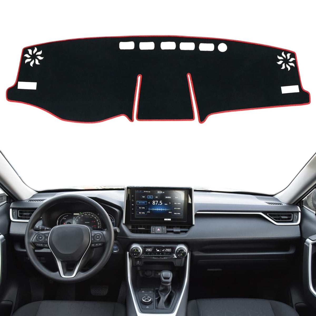 Remoch For Toyota Rav4 Accessories 2019 2020 2021 2022 2023 2024 Dash Cover Dashboard Cover Mat Custom Fit Center Console Cover