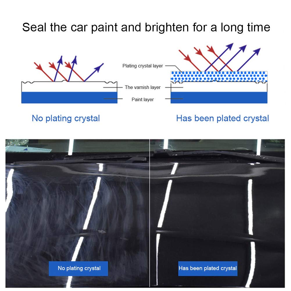 Autokcan Nano Ceramic Coating For Cars, 10H High Gloss 50Ml Anti-Scratch Sio2 Ceramic Coating Super Hydrophobic Mirror Paint Sealant Protection With Gloves 2 Years Warranty