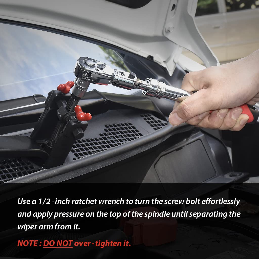 FIRSTINFO F3393 Patented Universal Windshield Wiper Arm Puller/Battery Terminal Removal Tool-Heavy Duty, Adjustable, Made in Tai