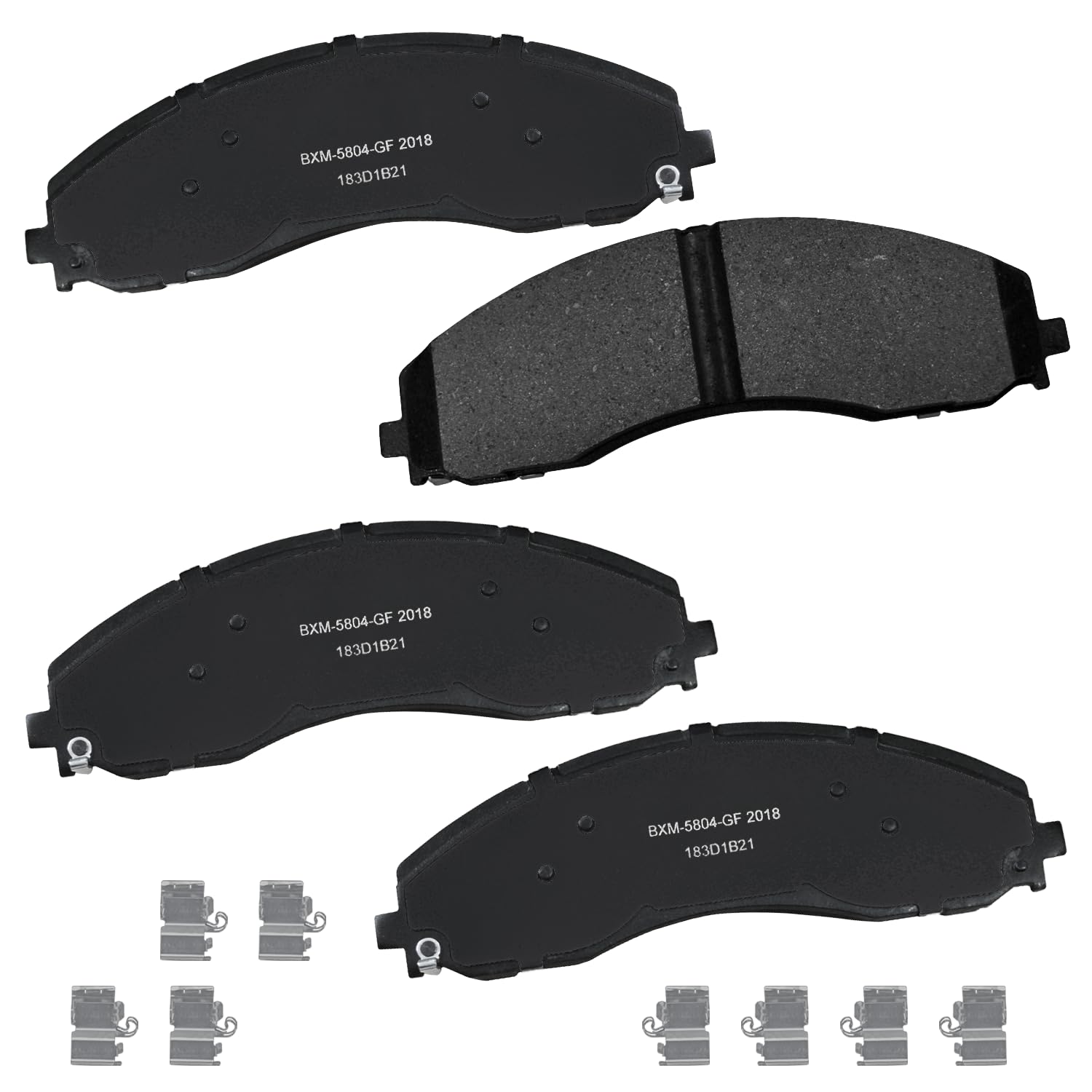 Bendix Premium Sbm2018 Semi-Metallic Brake Pads For Ford F-450 Super Duty 2024-2017, F-550 Super Duty 2024-2017, F-600 Super Dut