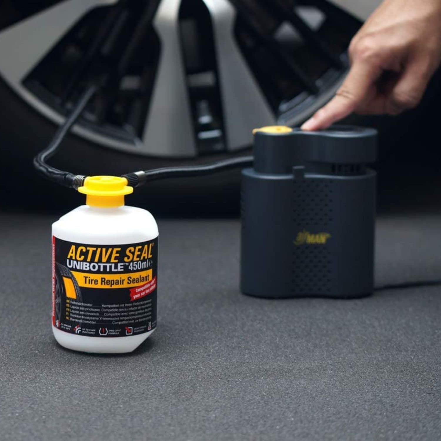 Airman Tire Repair Sealant 450Ml Unibottle - Tire Repair Sealant Can Be Used With Any Compressor