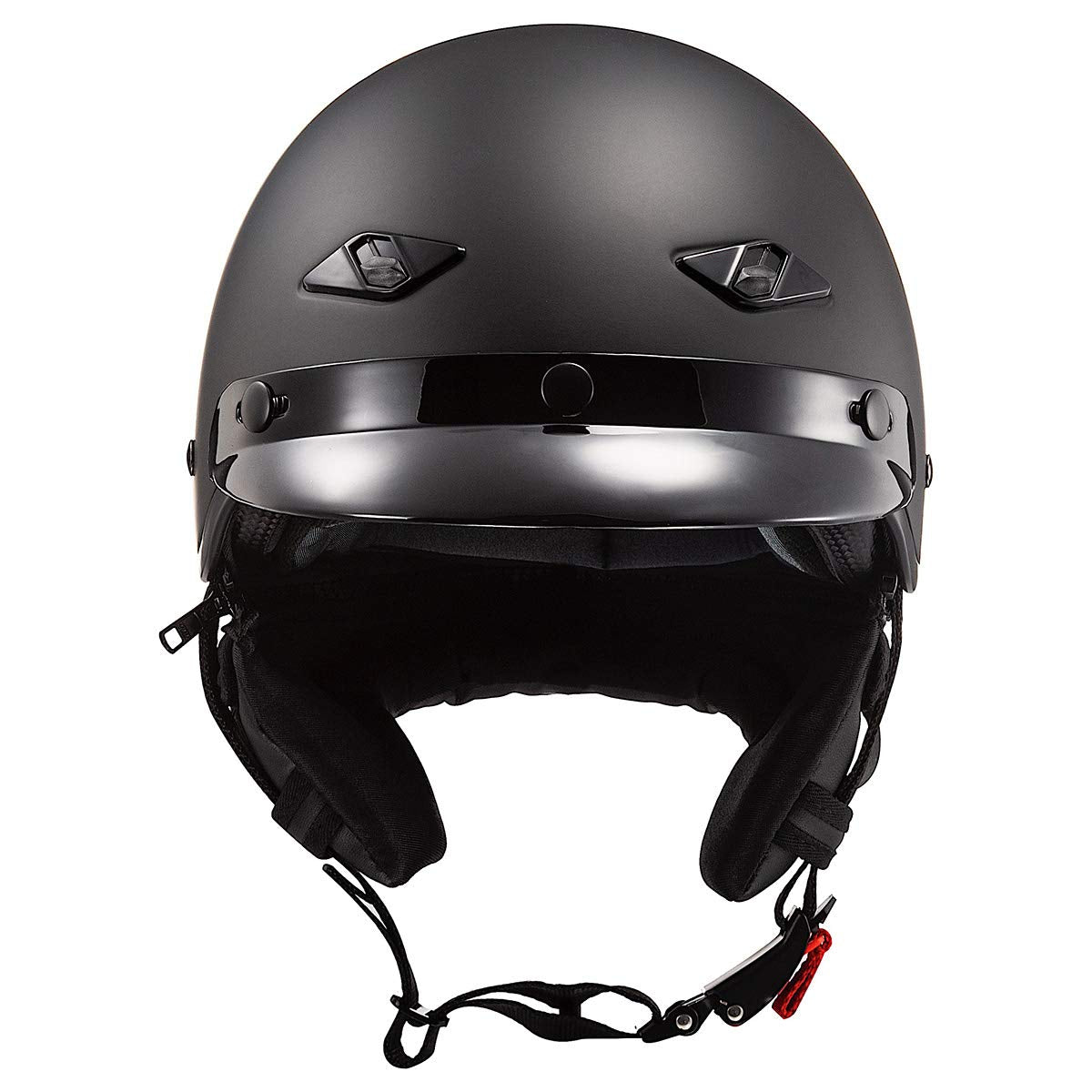 Ls2 Helmets Bagger Motorcycle Half Helmet (Matte Black - X-Small)