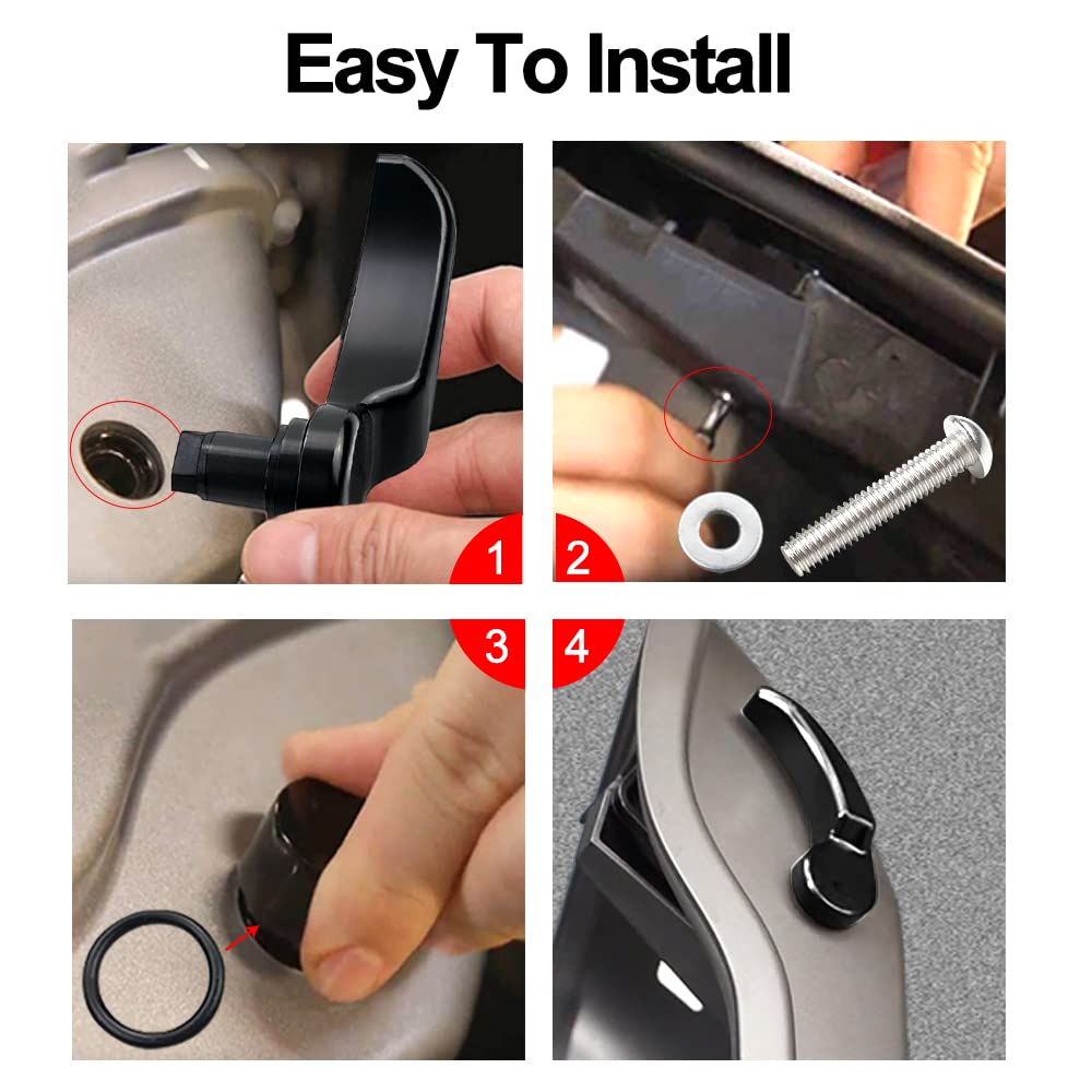 MDPROMCP Black Saddlebag Latch Lever - Saddle Bag Lid Lifters Aluminum Compatible with Harley Davidson 2014-2024 Street Glide Ro