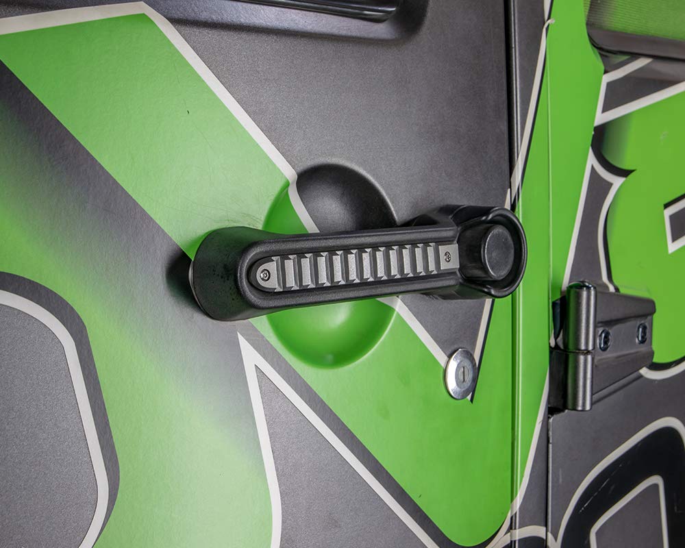 Dv8 Offroad Door Handle Insert Set For 2007-18 Wrangler Jk | Slotted Pic Rail Design | Aluminum Construction | Anodized Finish | Simple Screw-In Installation | Complete Kit