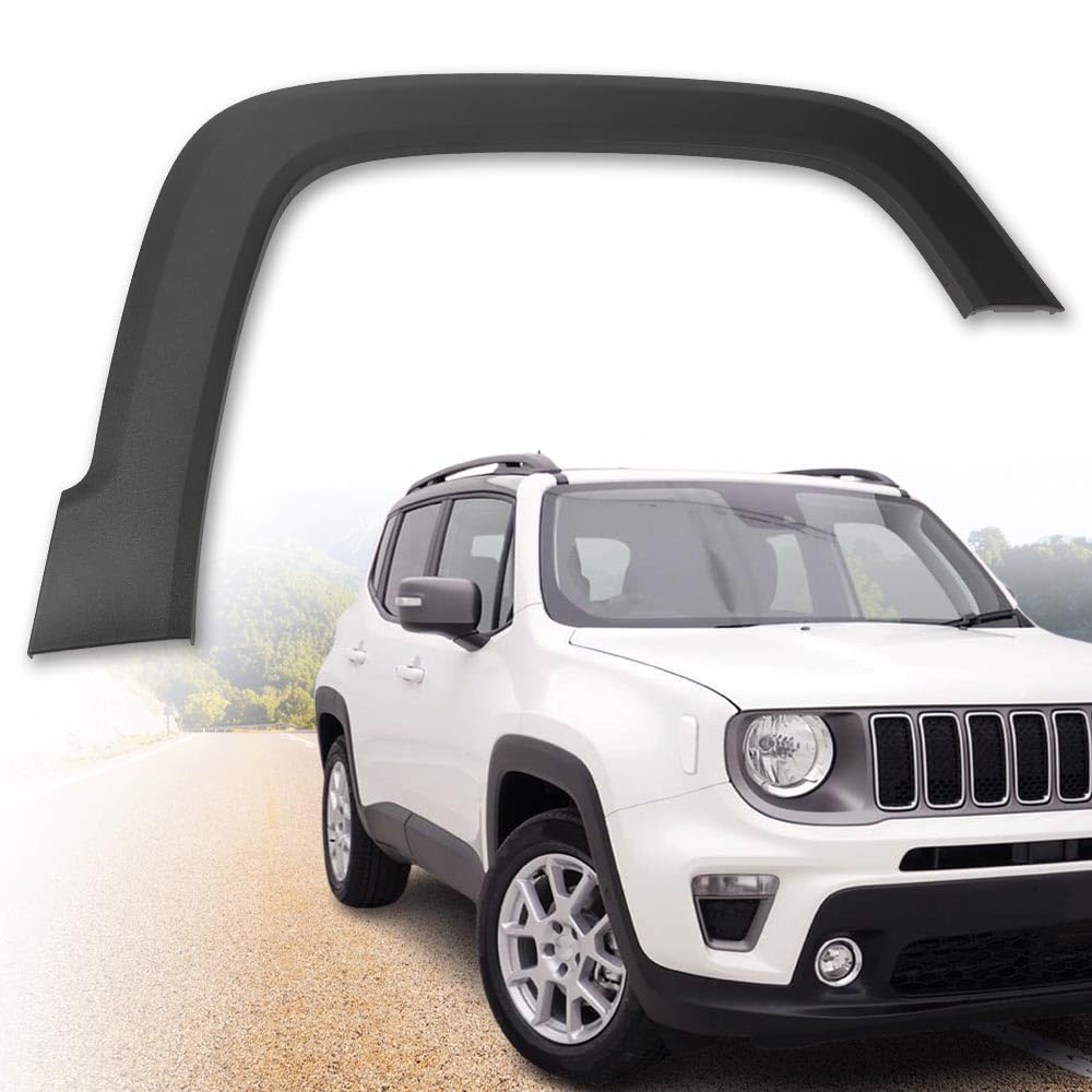 G-PLUS Front Right Fender Flare Wheel Arch Cover Compatible with Jeep Renegade 2015-2021 Fender Trim Molding Moulding Black Whee