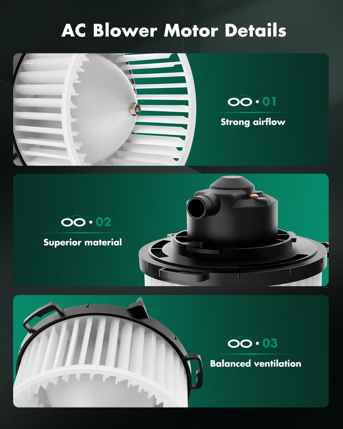 Scitoo Hvac Heater Blower Motor With Fan Cage Front 700094 For Mazda For 3 L4 2.0L 2004-2009,For Mazda For 3 L4 2.3L 2004-2009,F