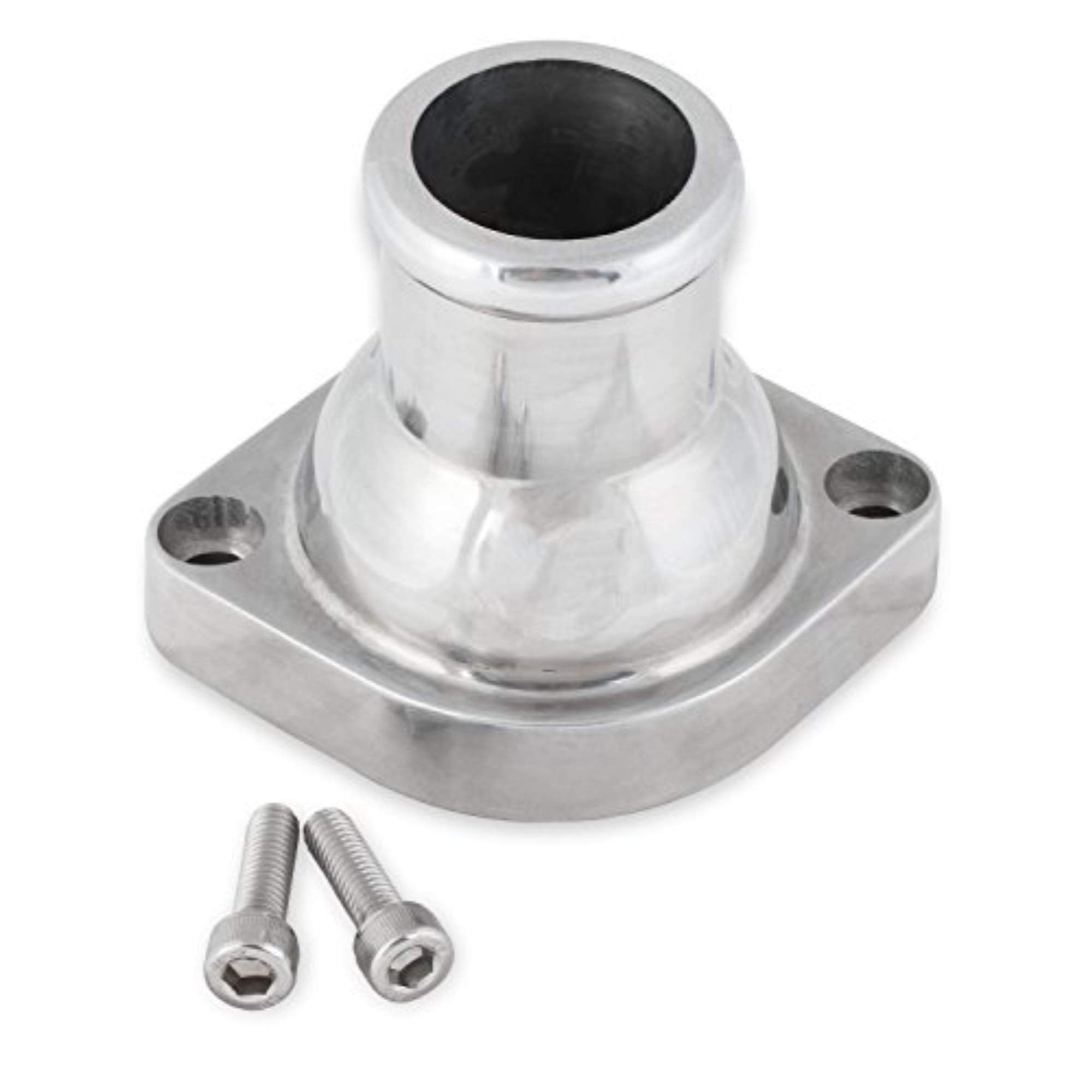 Mr. Gasket 2671Na Water Neck Straight Style Polished Aluminum Finish Incl. Stainless Steel Mounting Bolts Water Neck
