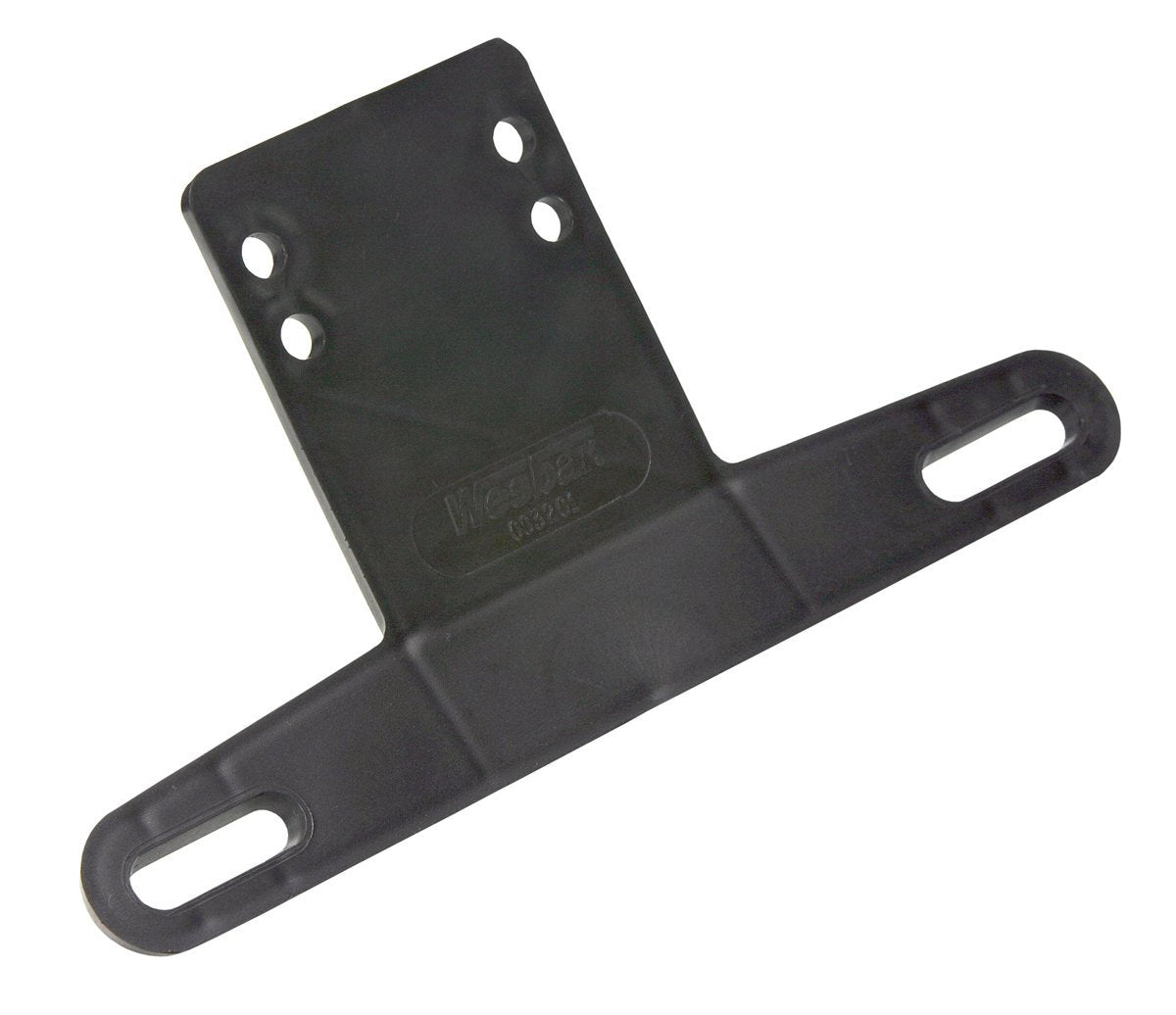 Wesbar 003211 Plastic Bracket License Plate, Black, 8-1/4'' X 2-5/8''