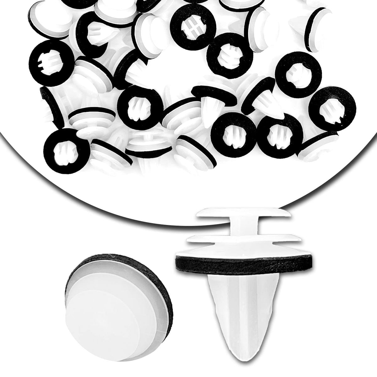 Gistilli 50Pcs Door Trim Panel Retainers Clips Compatible With Toyota Camry Tacoma Tundra Sienna Corolla Rav4 Lexus Es350 Gx470 Is250 Is350 Ls460 90467-A0005(White)