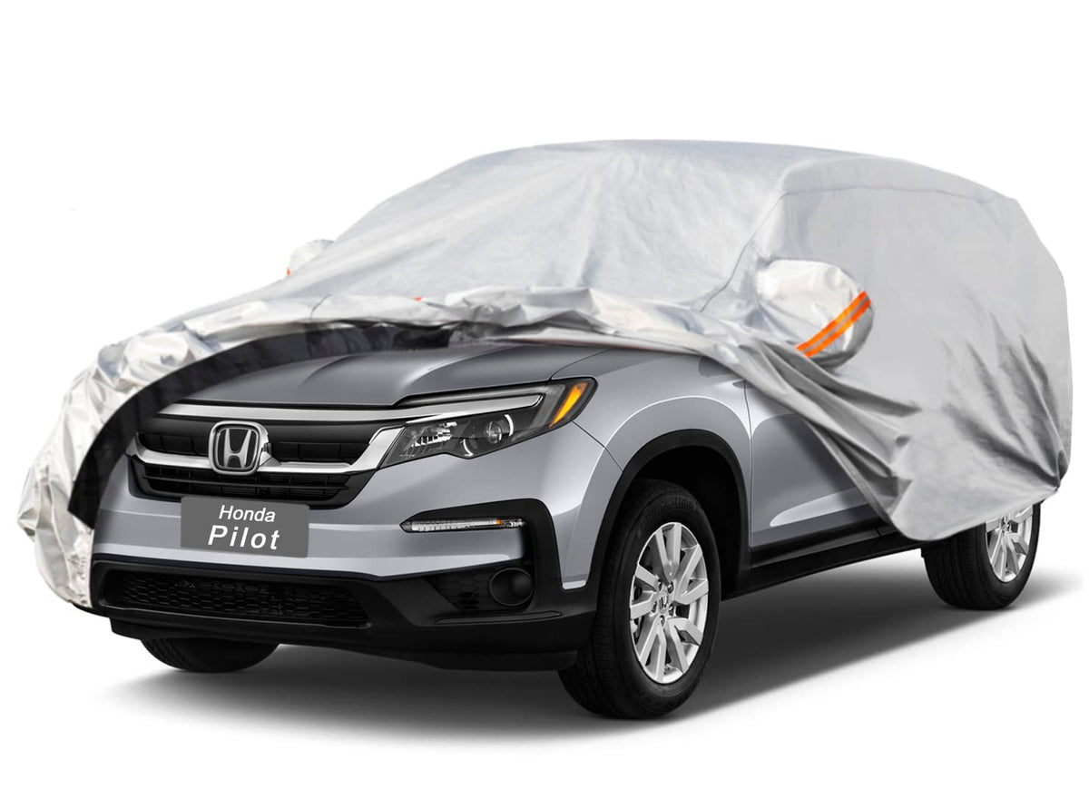 Gunhyi 6 Layers Suv Car Cover Custom Fit Honda Pilot (2008-2025) Waterproof All Weather, Heavy Duty Outdoor Snow Sun Rain Uv Pro