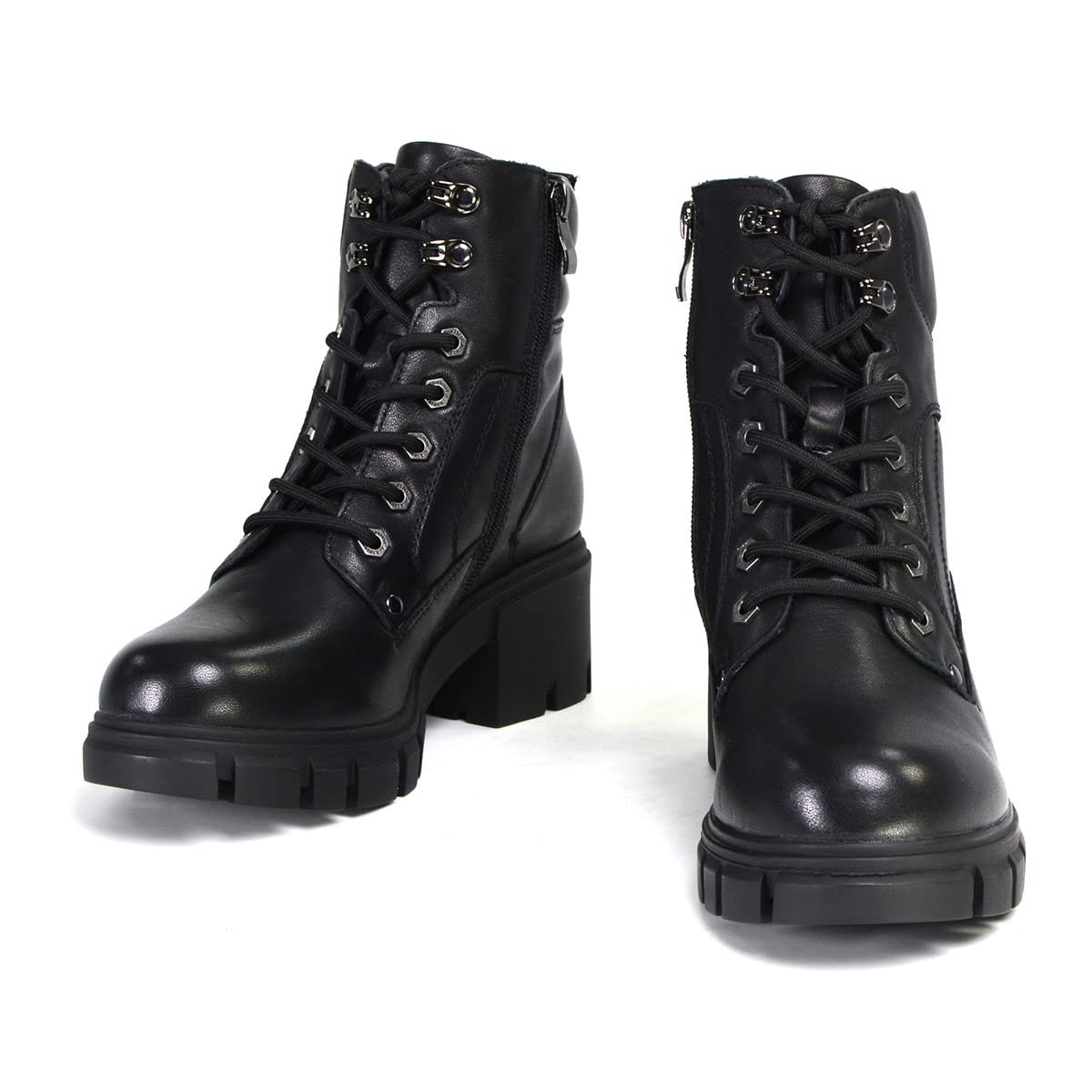Milwaukee Leather Women's Garter Premium Black Lace-Up Fashion Motorcycle Boots MBL9447-7