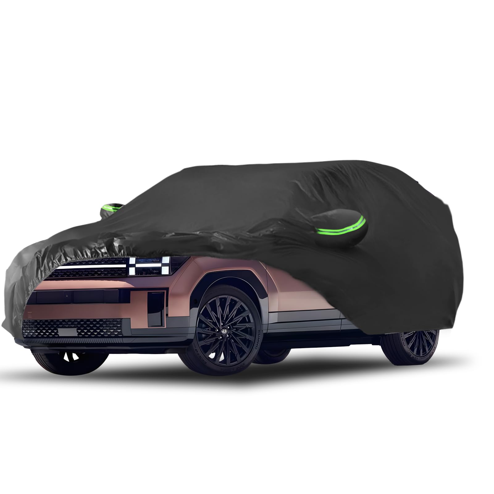 Proadsy 2025 Upgrade Car Cover For Hyundai Santa Fe 2019-2024 2025, Waterproof All Weather, Windproof Snowproof Rain Hail Sun Uv