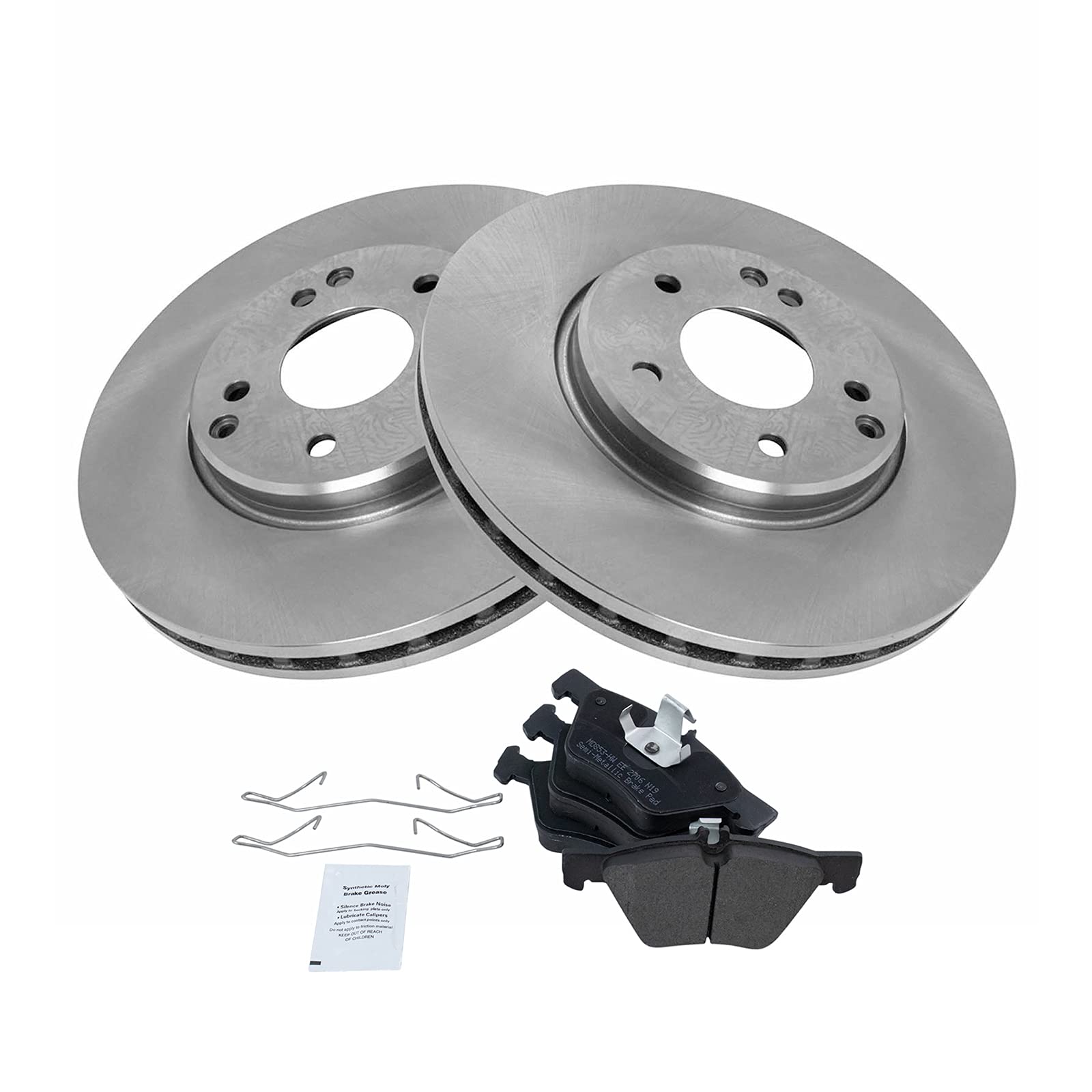 Trq Brake Pad Rotor Front Posi Semi Metallic Kit For Chrysler Mercedes Benz