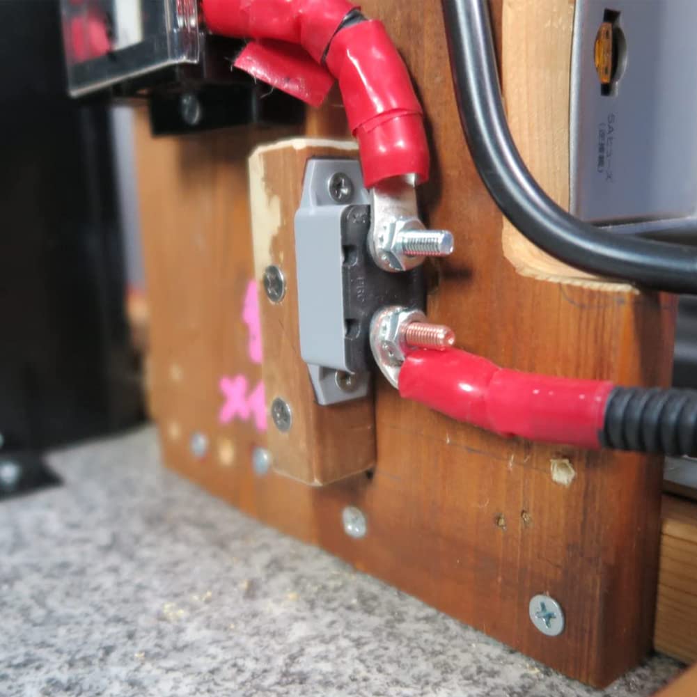 Ampper Dc 12V - 24V Automatic Reset Circuit Breaker With Cover Stud Bolt For Automotive And More (20A, 4Pcs)