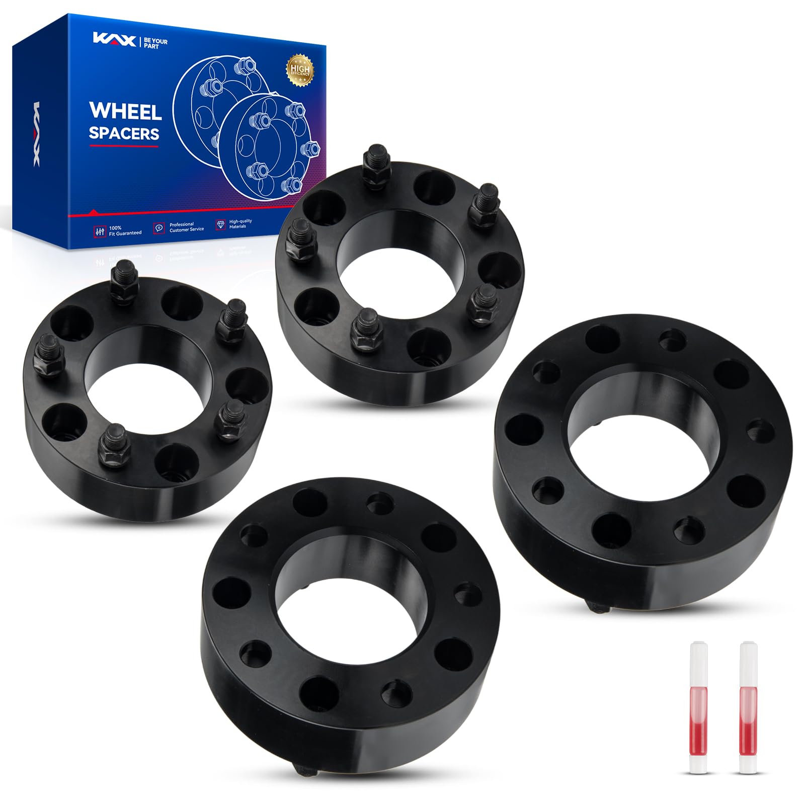 Kax 5X135 Wheel Spacers,2Inch Wheel Spacer Adapters With M14X2 Studs 87.1Mm Hub Bore,5 Lug Wheel Spacer Fit For Expedition,F-1-5