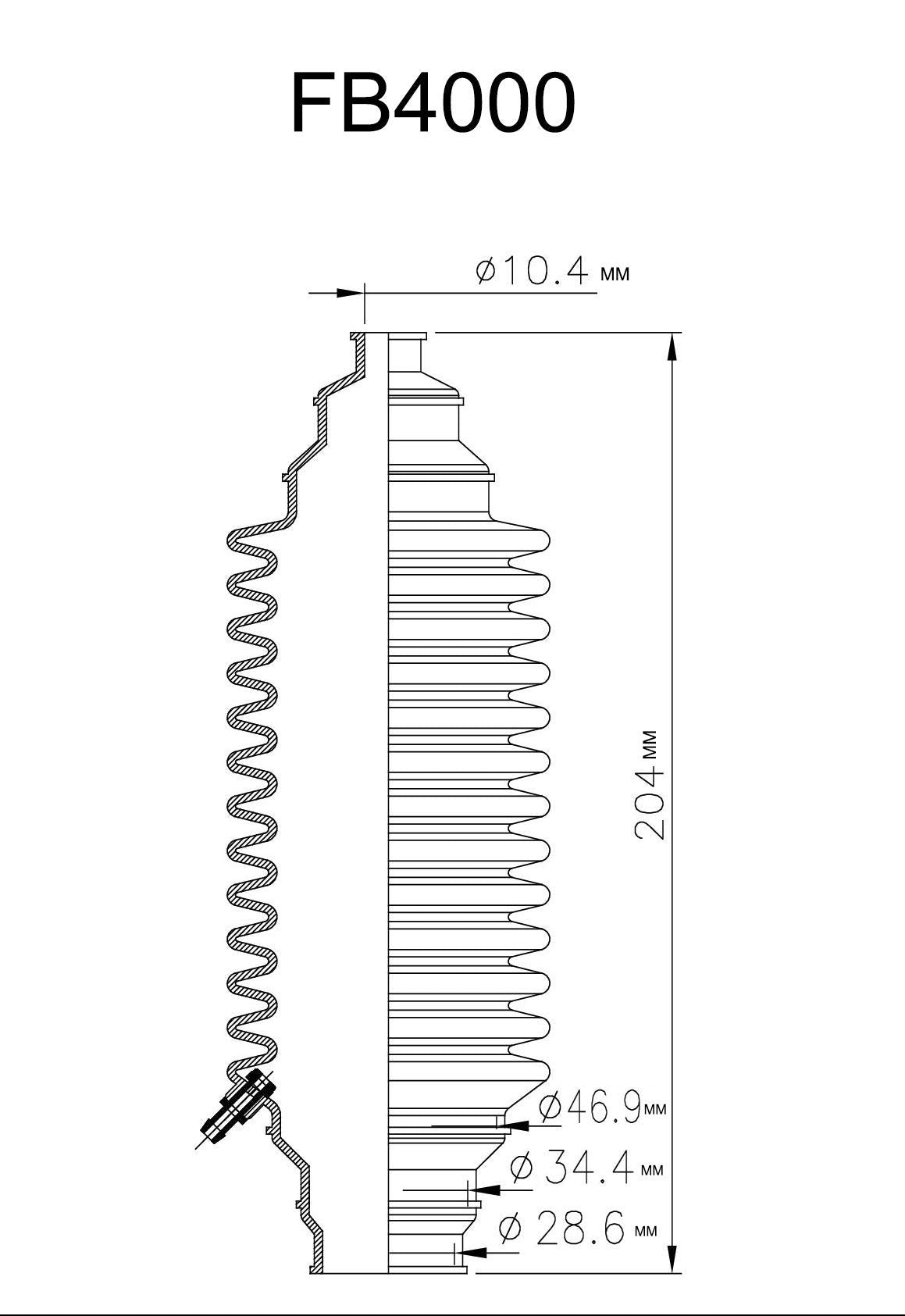 Flexx Boot FB4000 Universal Rack and Pinion Boot - Specially Formulated Extra Heavy Duty Rubber Compound - Highly Flexible (2 pa