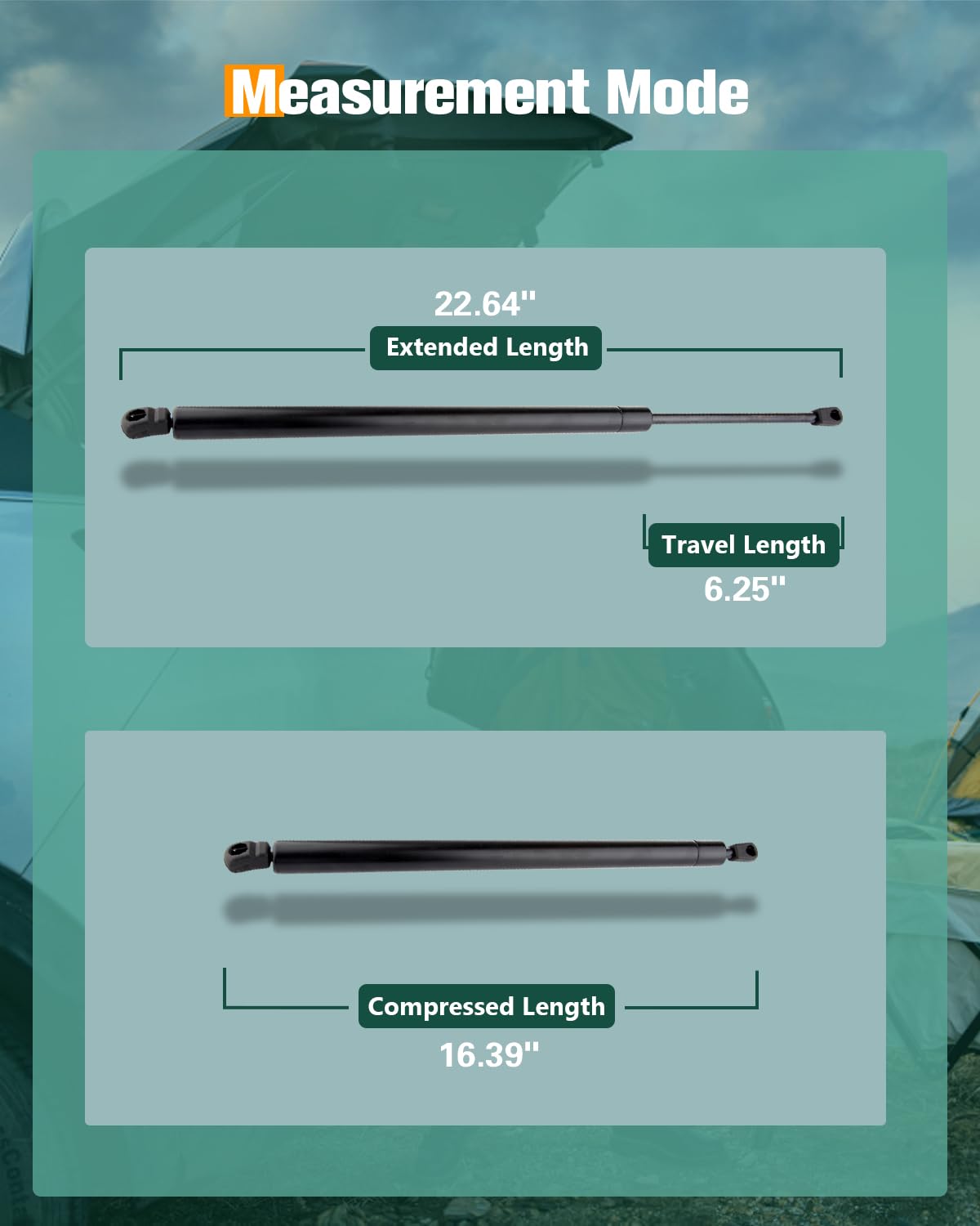 Scitoo 6513 2Pcs Lift Supports 22.64'' Fit For Acura For Mdx 2007-2013 Shock Struts Liftgate