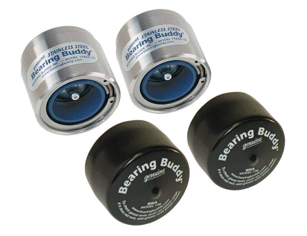 Bearing Buddy Stainless Steel Bearing Protectors (1.980'' Diameter) With Auto Check With Bras - Pair