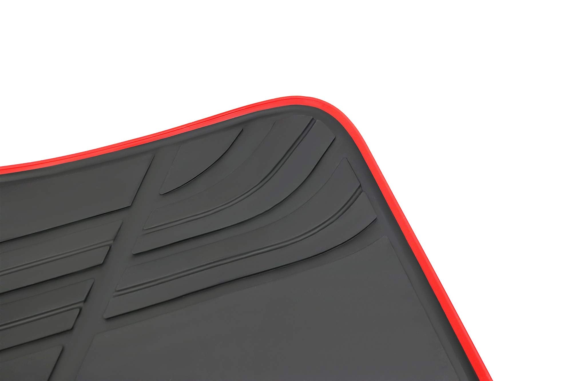 San Auto Car Floor Mat For Bmw 3/4 Series Custom Fit F30 F31 F32 F33 F36 320I 328I 335I 2012-2013-2014-2015-2016-2017-2018 Black And Red Rubber Auto Floor Liners Set All Weather Heavy Duty Odorless