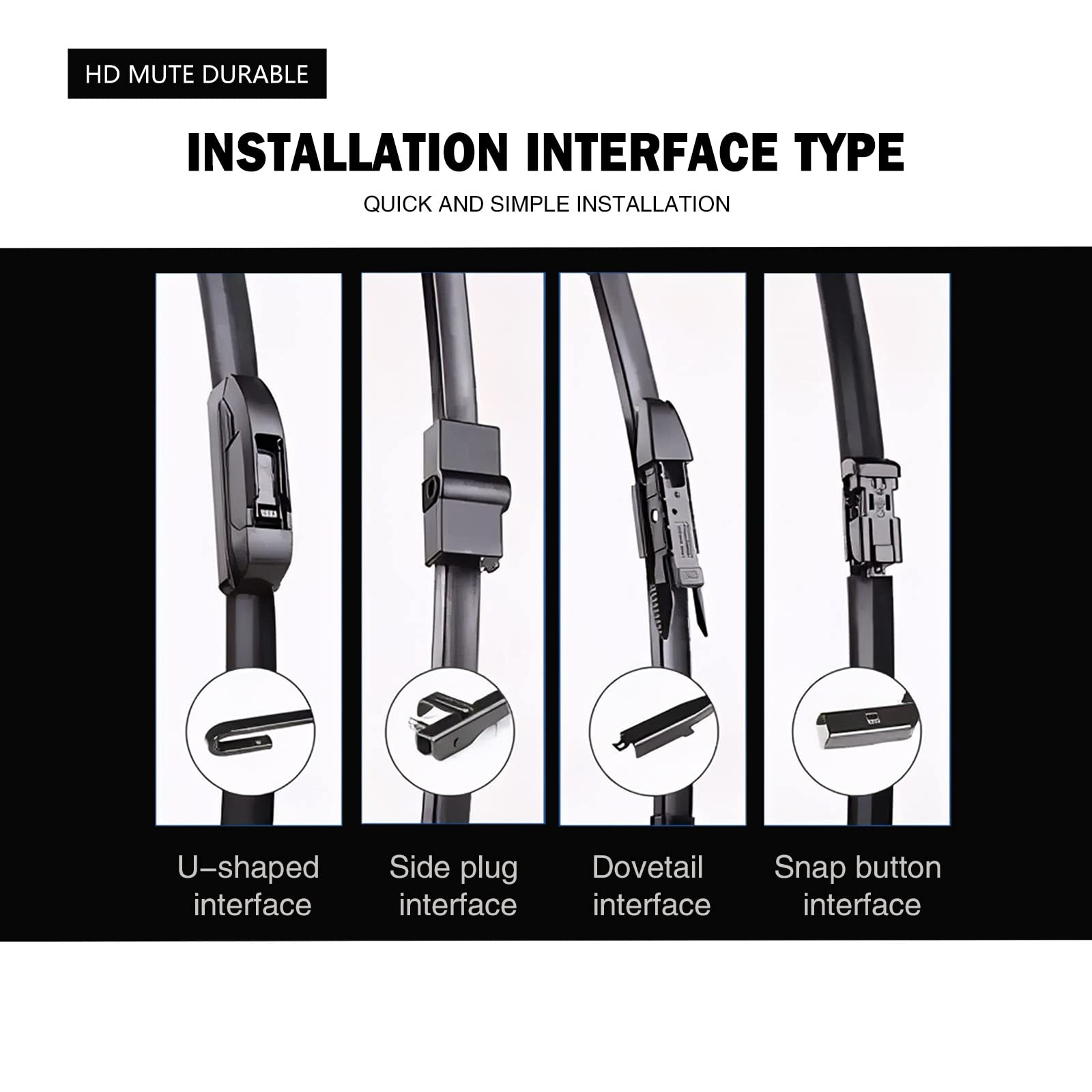 Replacement For Chevrolet Aveo 2012-2017, Chevrolet Sonic 2012-2017, Holden Barina 2011-2017 Silent Wipers -Fapiuo Front And Rea