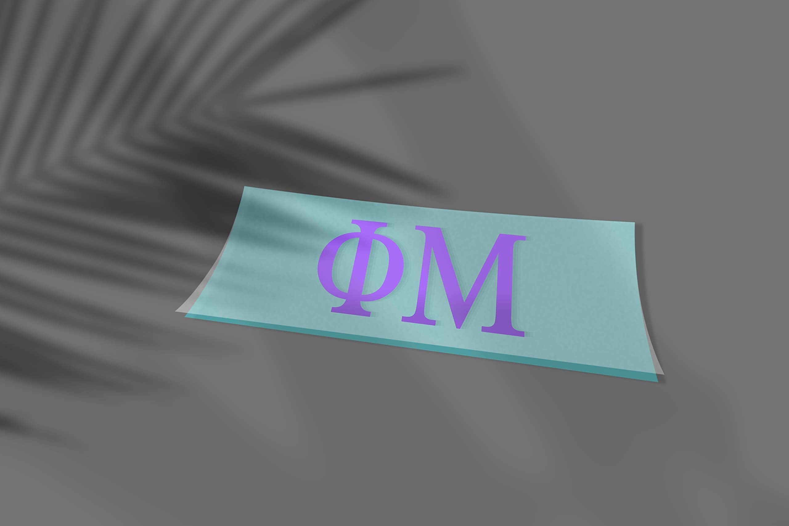 Pro-Graphx Phi Mu Greek Sorority Sticker Decal, 2.5 Inches Tall, Lilac