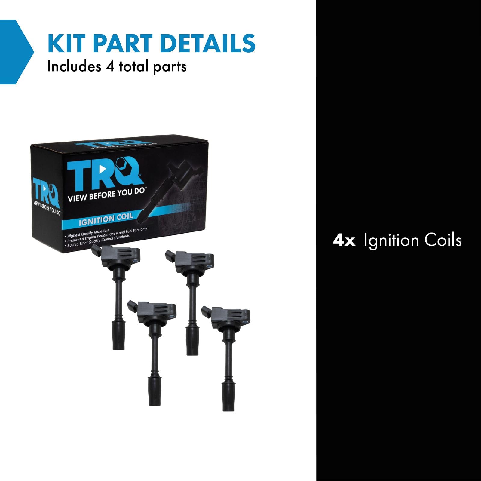 Trq Ignition Coil Set Compatible With 2016-2017 Lexus Gs200T 2018-2019 Gs300 Is200T Is300 2015-2017 Nx200T 2018-2021 Nx300 Rc200