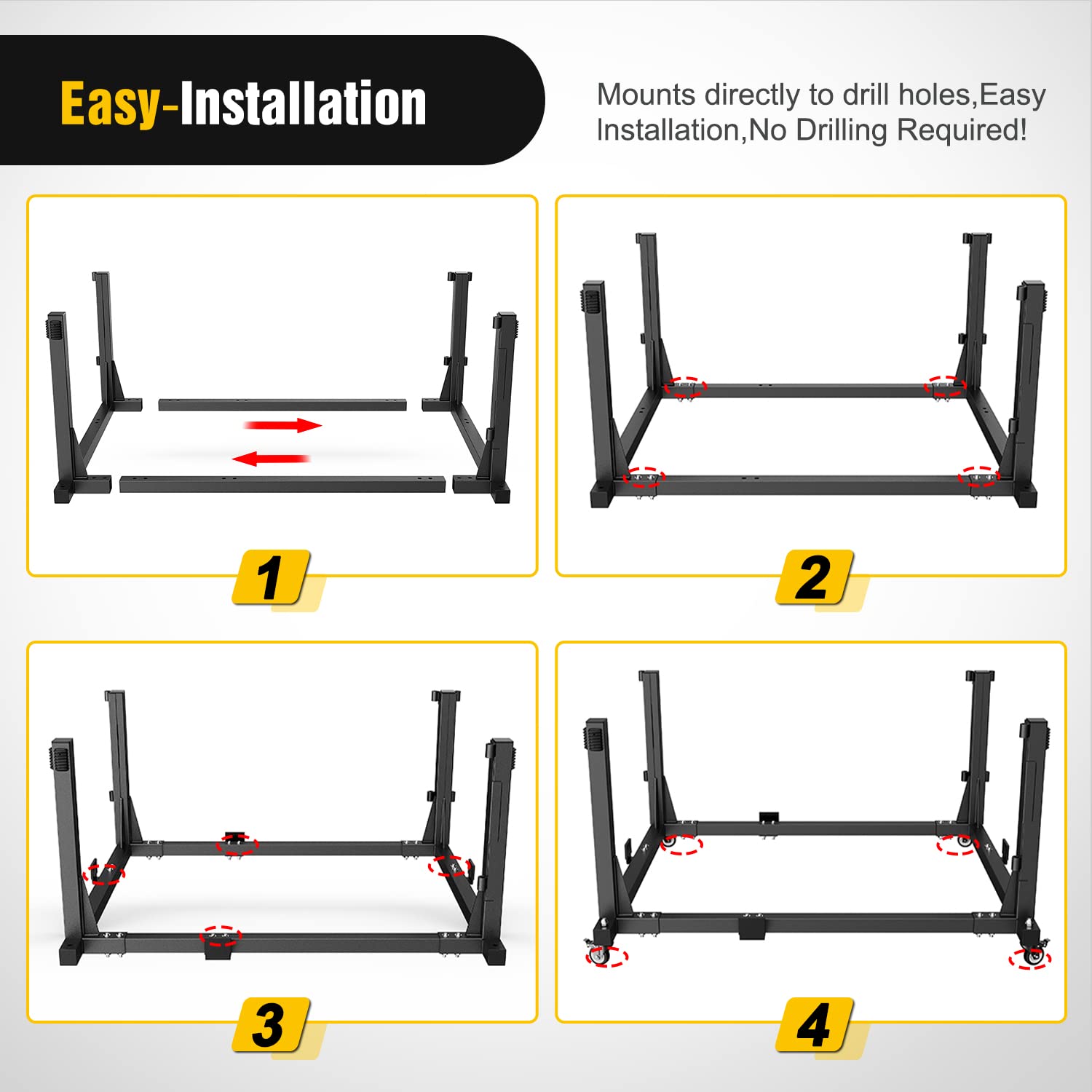 Nilight Door Storage Rack Movable Cart Door Holder Sliding Bracket Hanger For 2007 2008 2009 2010 2011 2012 2013 2014 2015 2016