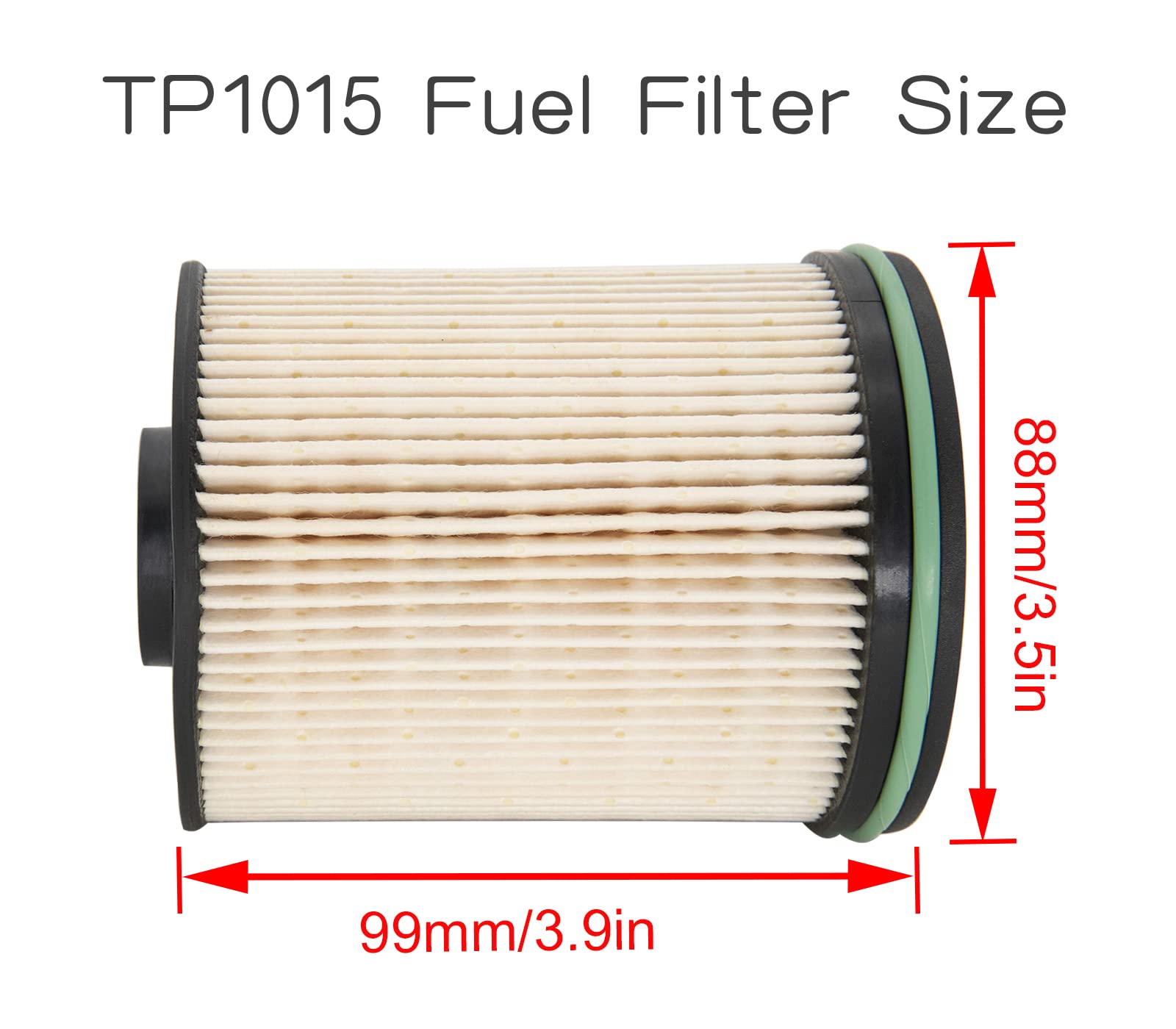 Tp1015 Fuel Filter For 6.6L Duramax Diesel, Compatible For 2014-2018 Chevy Cruze Diesel Fuel Filter, For 2017-2021 Chevrolet Silverado/Gmc Sierra 2500Hd 3500Hd Replace# 23304096 22937279 23456595