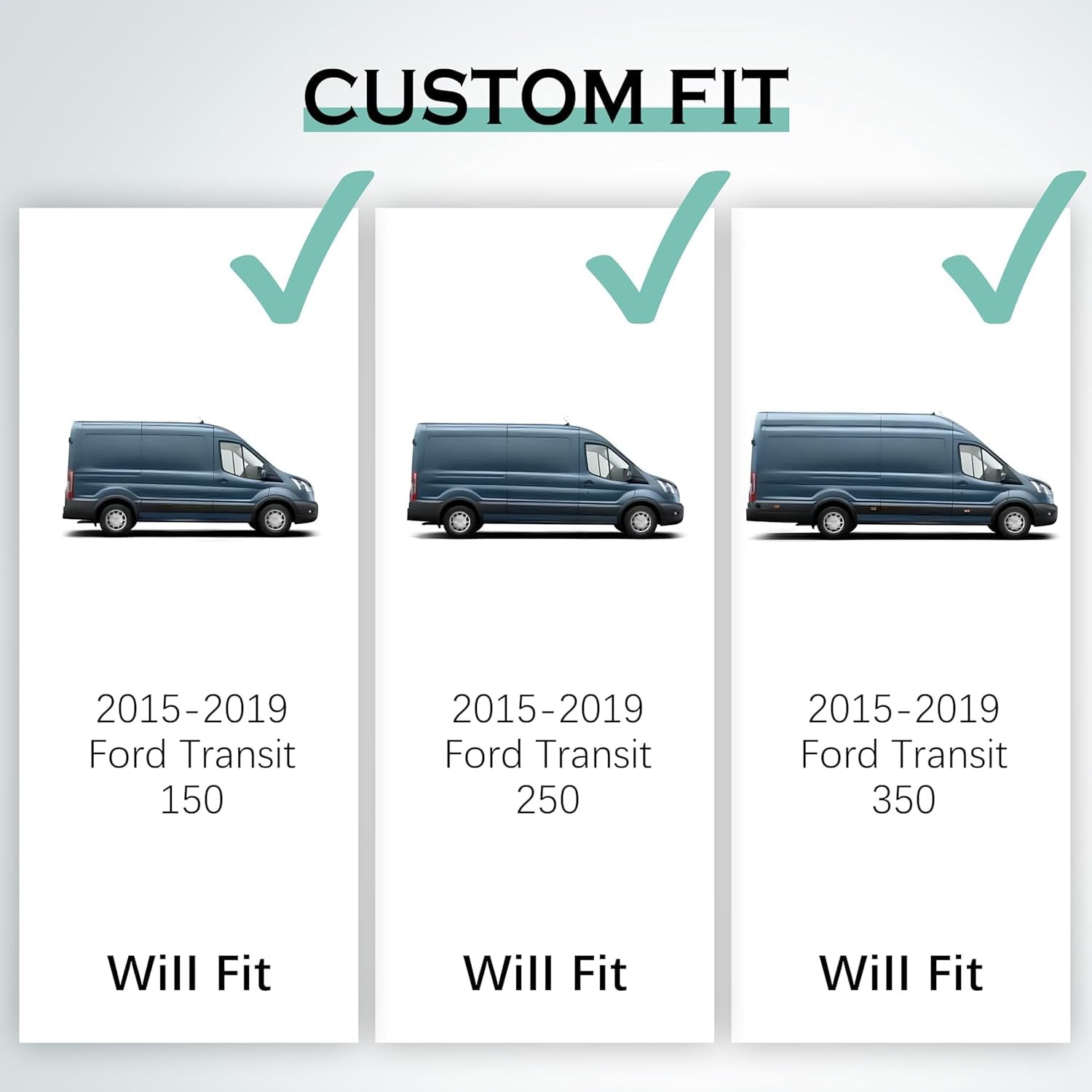 Karpal Floor Mats Front Liner Fit For 2015-2021 Ford Transit 150/250/350/350Hd W/Carpet Flooring (No Fit Transit Connect) Custom