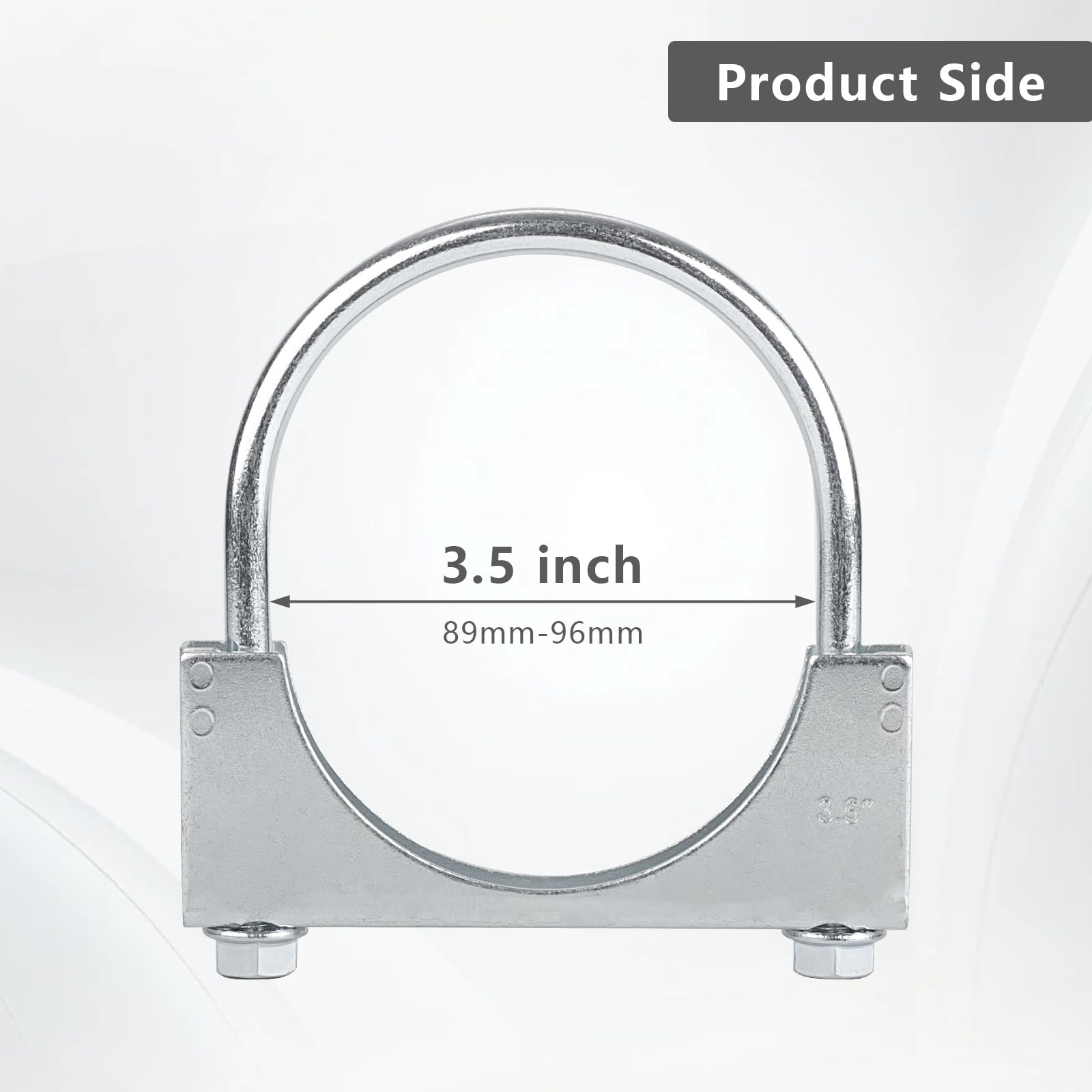 Lcgp 3.5'' Heavy Duty U Bolt Clamps Saddle Type Anti-Corrosion 2 Pack Muffler Clamps