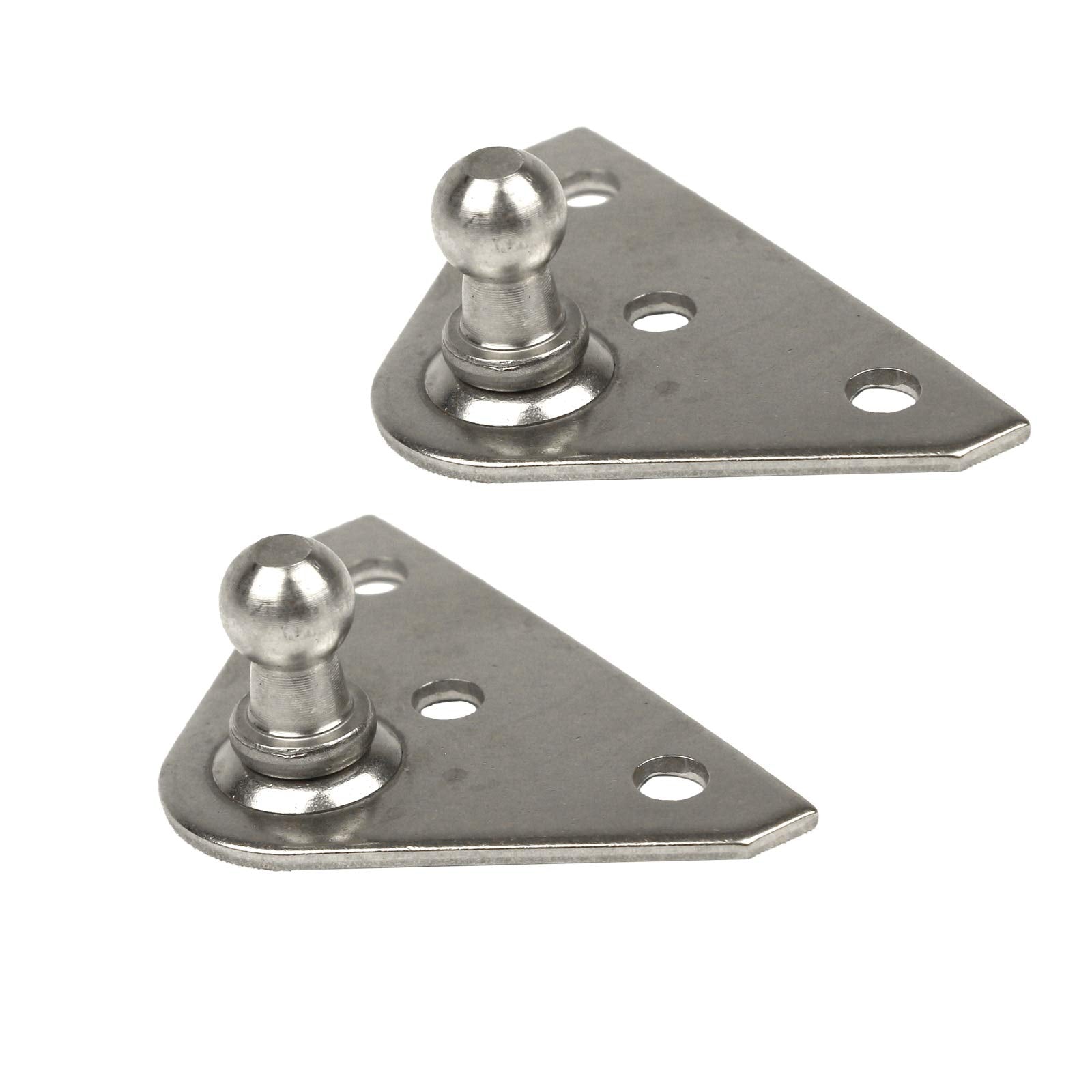 Lift Supports Depot Qty (2) Brackets 10Mm=(3/8 Inch) 3 Hole Offset Bracket S316 Stainless For Gas Lift Supports Struts & Springs