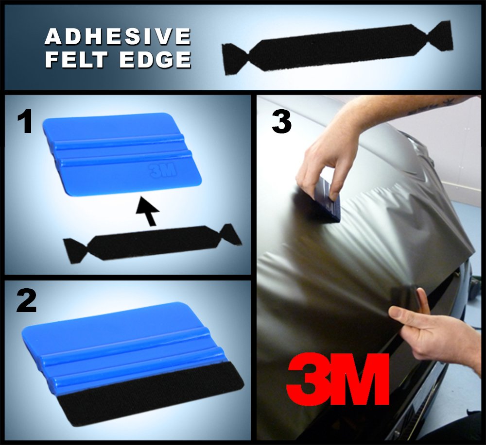 3M 1080 Black Gloss 1Ft X 5Ft Vinyl Car Wrap With 3M Tool Kit