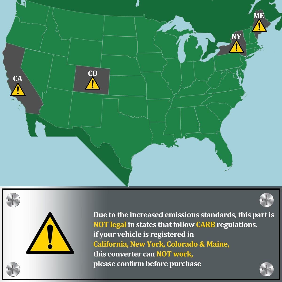 Weonefit Front Rear Catalytic Converter Set Replacement for Honda CRV 2.4L 2010 2011 745478544CV11