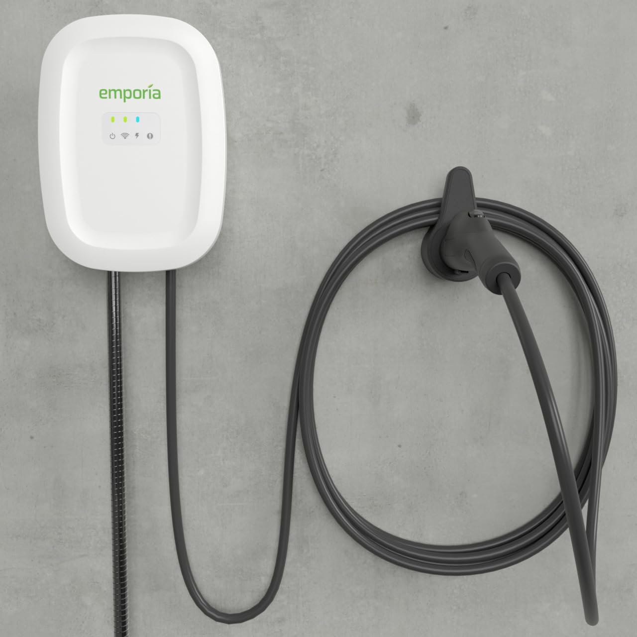 Emporia Level 2 Ev Charger - Nema 14-50 Evse W/ J1772 Connector - 48 Amp Ev Charger Level 2, 240V Wifi Enabled Electric Vehicle