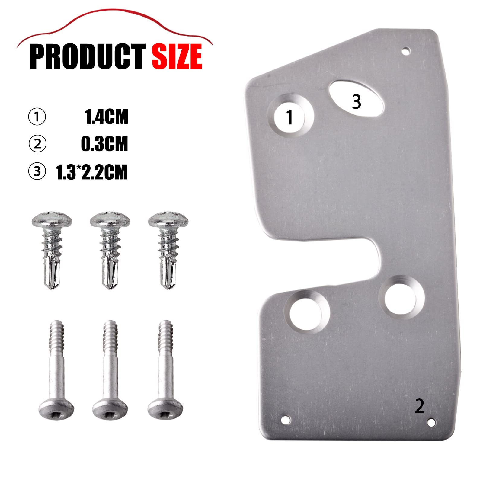Unikpas Front Left Door Latch Repair & Reinforcement Plate Compatible for Ram 1500 2500 3500 1994-2002 Driver Side Replacement B
