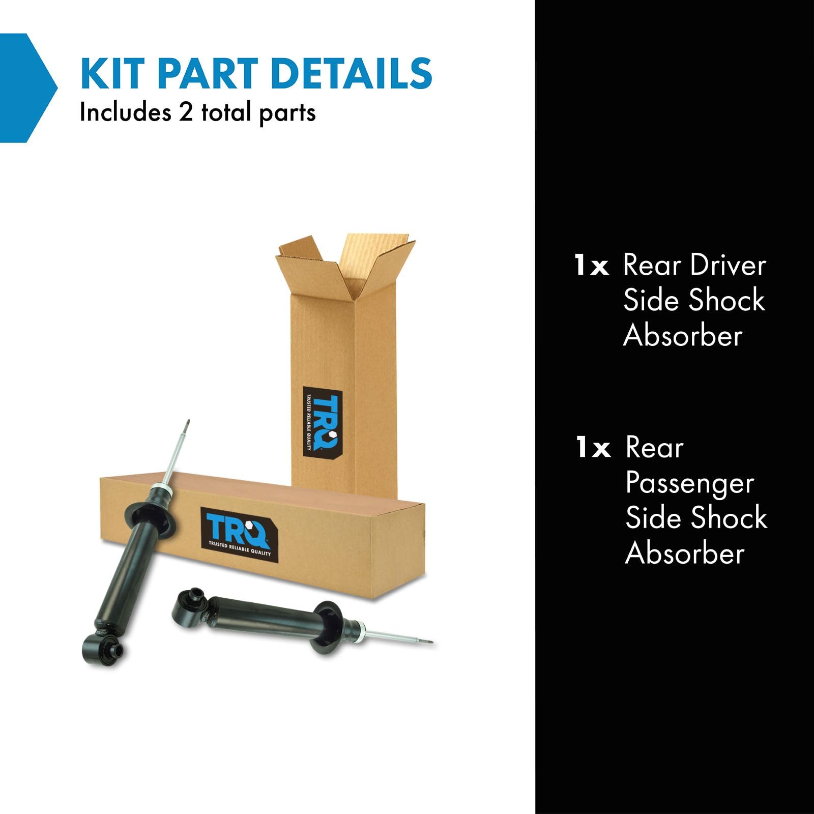 Trq Rear Shock Absorber Set Compatible With 1995-2001 Bmw 740I 740Il