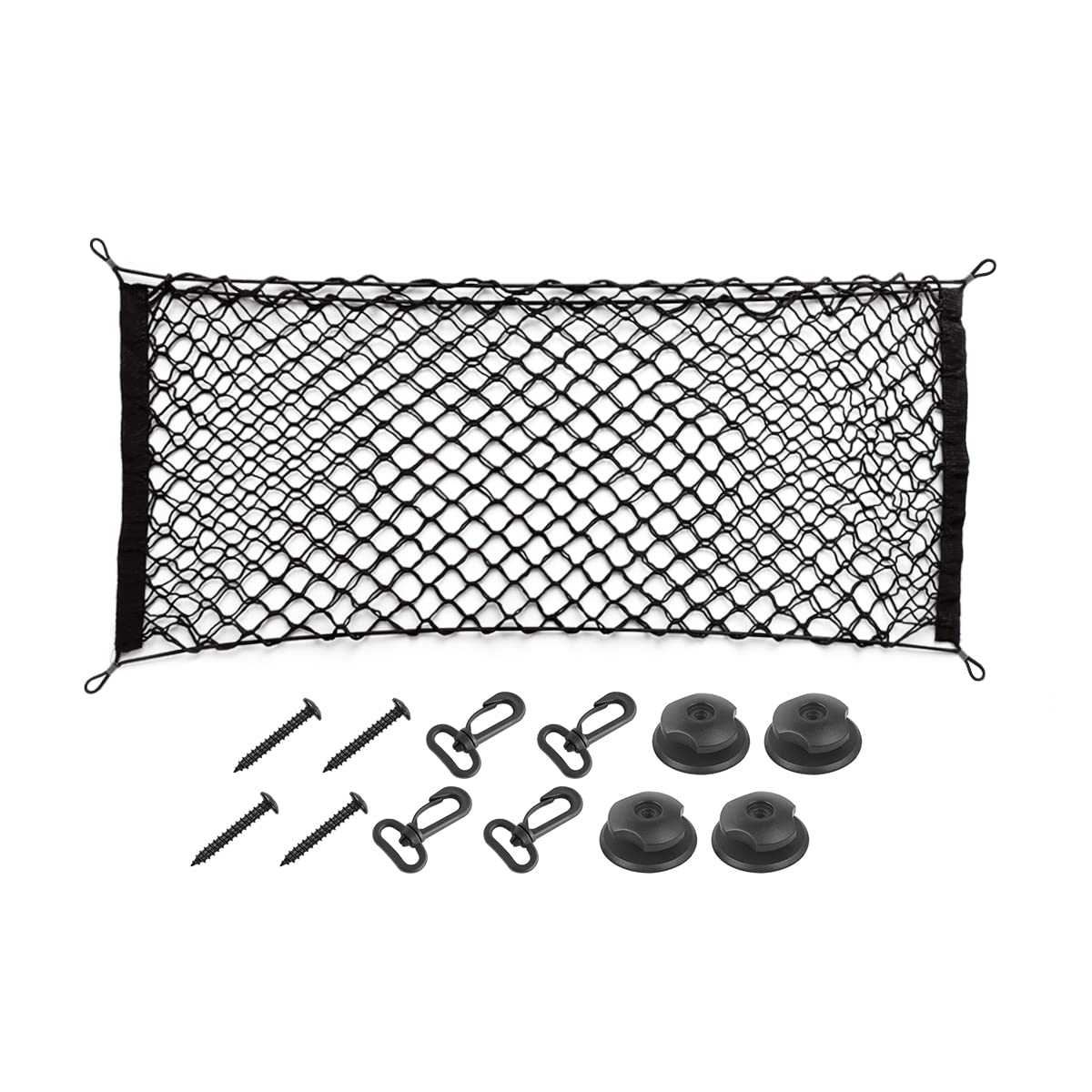 Car Rear Cargo Net, Adjustable Elastic Storage Organizer Net, Trunk Cargo Storage Net, Universal Fit For Car, Vehicle, Suv (43.3