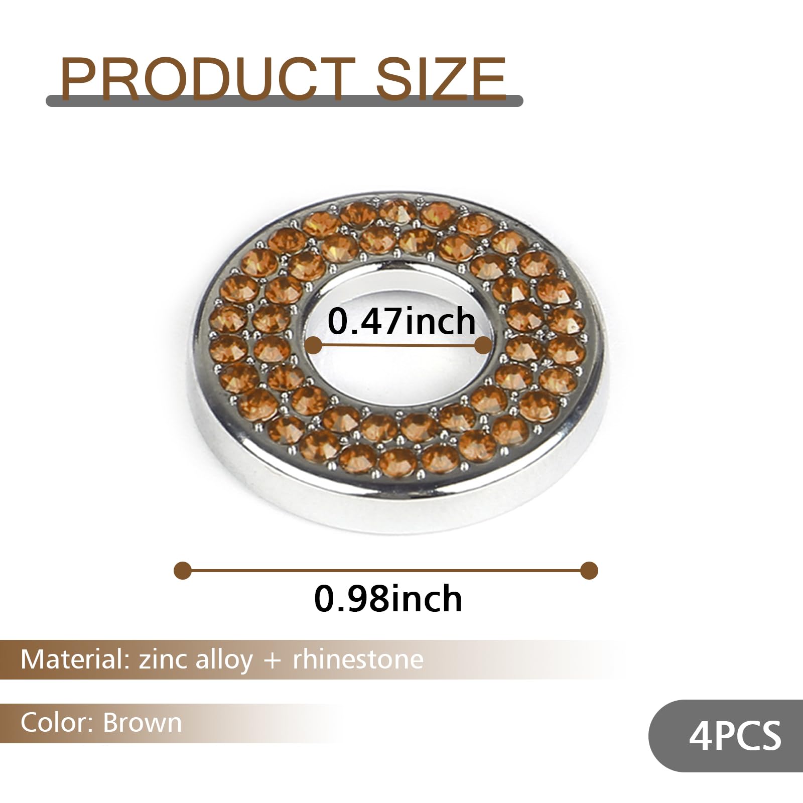 Sodcay Pack-4 Car Door Lock Covers, Rhinestone Pull Rod-Bolt Decorations, Crystal Auto Decal, Compatible For Mercedes-Benz E, A,