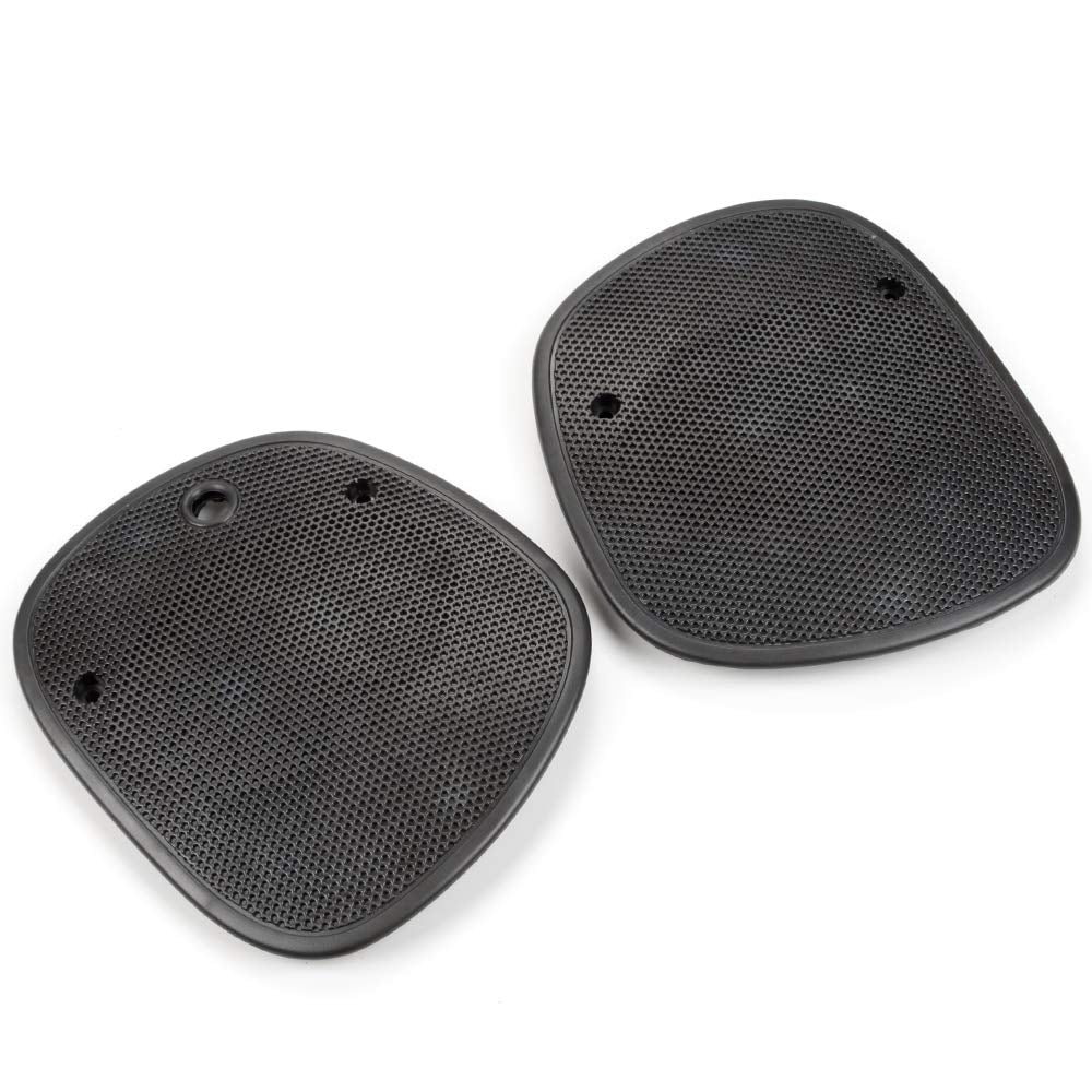 Pit66 Front Speaker Grill Cover Compatible With 98-05 Chevy Blazer/98-05 Gmc Jimmy Black Grille