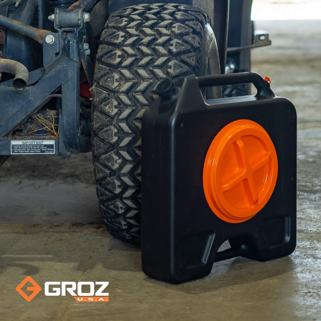 Groz 41966 15 Quart Drain Pan With Screw Cap, No Leaks/Industrial Capacity