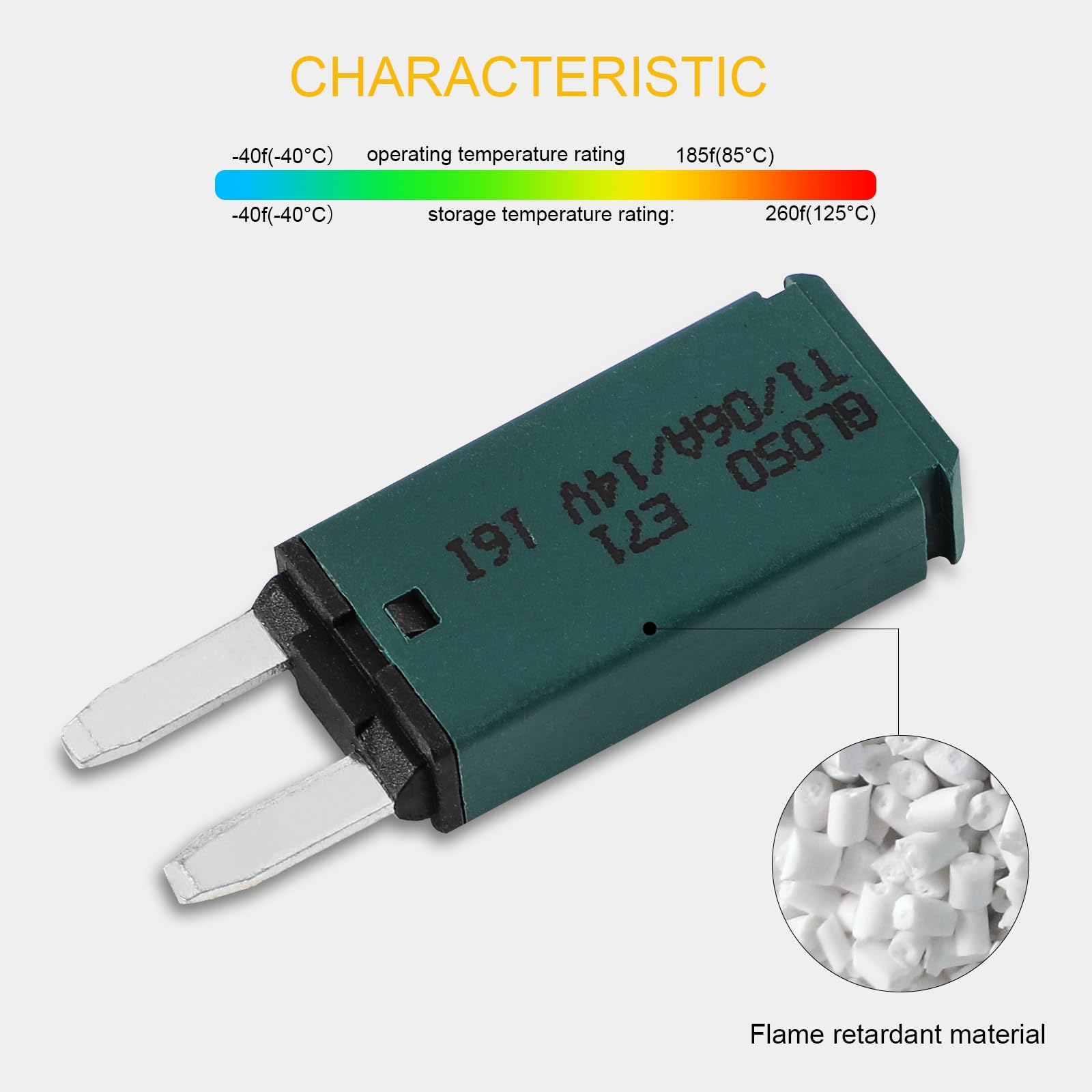 Gloso Circuit Breakers E71 Mini Atm 25Amp Auto Reset (T1) - 20 Pack (25A)