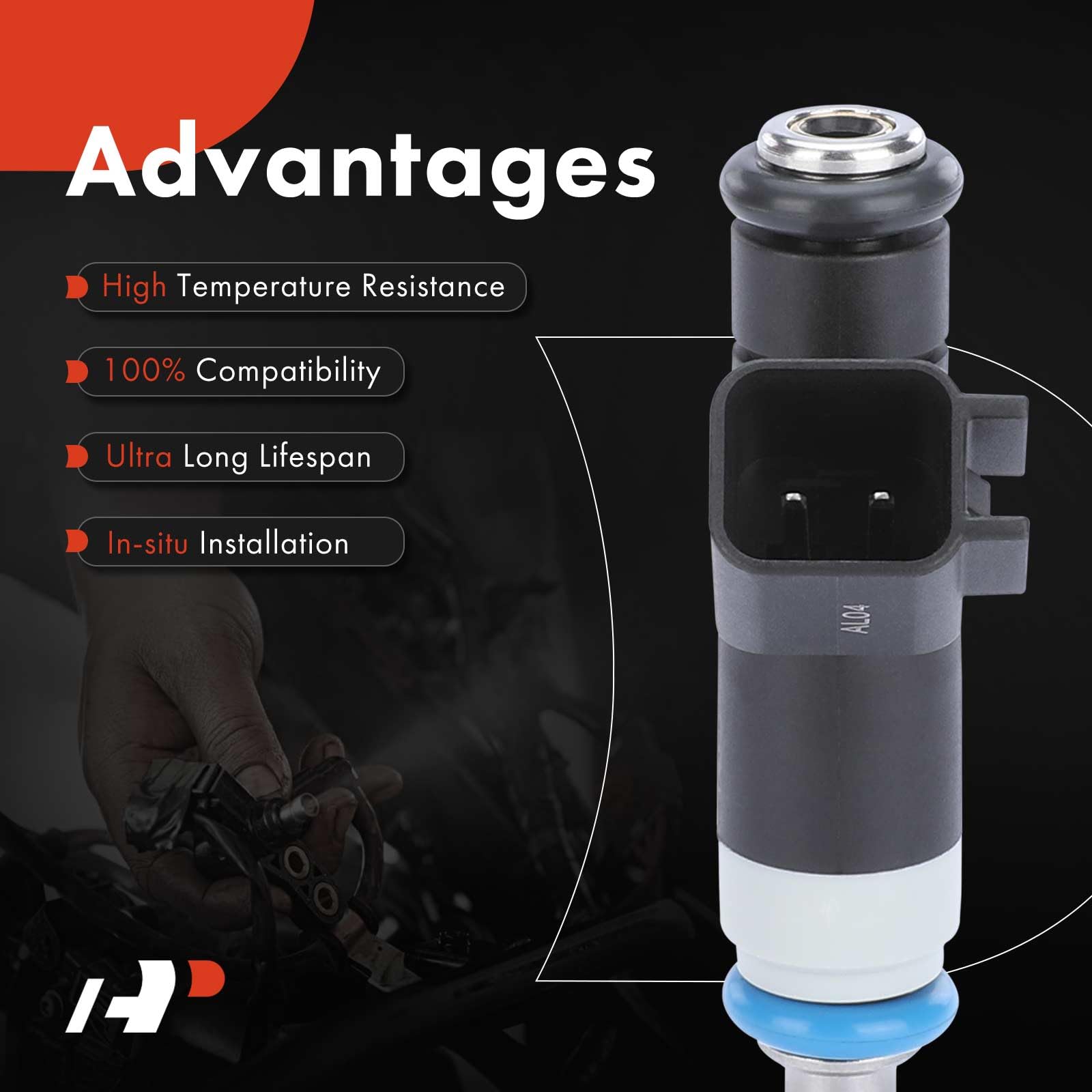 A-Premium 4 Holes 4 Pcs Fuel Injectors Compatible With Jeep Compass 2007-2017, Patriot 2007-2017 & Dodge Journey 2009-2015, Avenger 2008-2014, Caliber & Chrysler 200, Sebring, 2.0L 2.4L