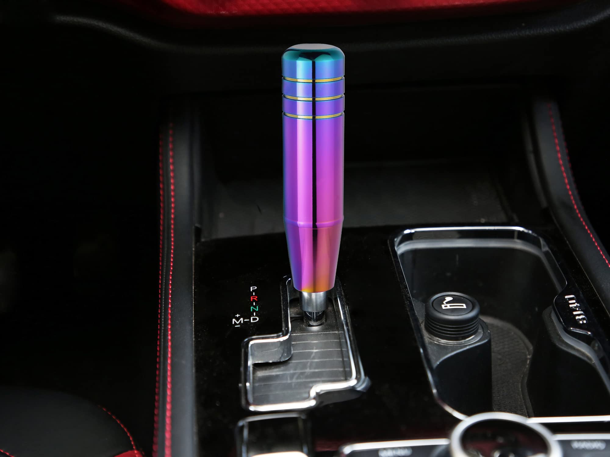 Abfer 5 Heavy Weighted Shifter Knob, Aluminum Alloy Car Gear Lever Metal Stick Shift Handle Fit Most Automatic Manual Vehicle (Multicolor)