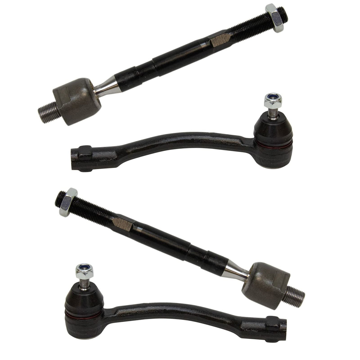 Trq Front Tie Rod Set Compatible With 2012-2017 Hyundai Accent Kia Rio