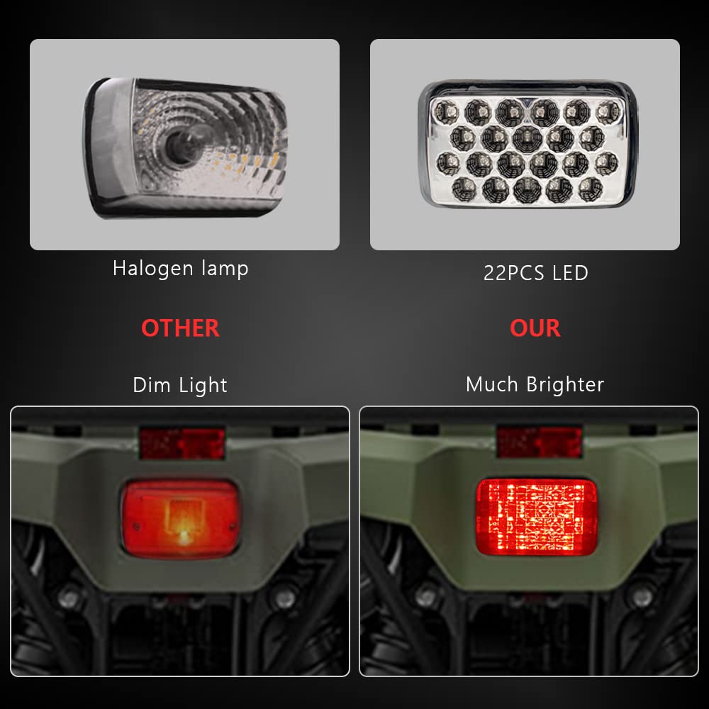 KICRY ATV LED Tail Light OEM Taillight 5KM-8472C-10-00 Compatible with Yamaha Rhino Kodiak Grizzly Big Bear Bruin Wolverine Viki