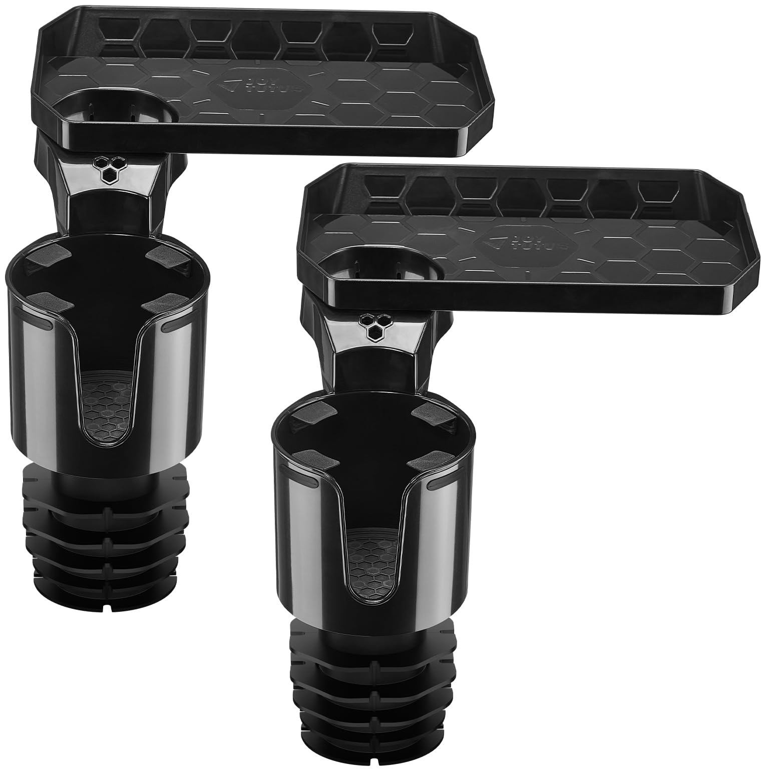 Joytutus 2 Pack Cup Holder Tray For Car, Car Cup Holder Expander With 360Rotation Tray, Large Cup Drink Holder Fit For Yeti/Hydr