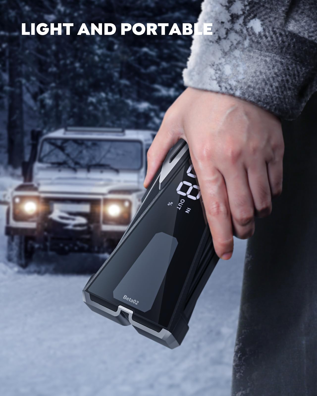 BuTure VAC Car Battery Jump Starter 6000A, Portable Jump Box for 8.5L Gas/8.0L Diesel, Quick Charge, Large Display, Smart Jumper Cables