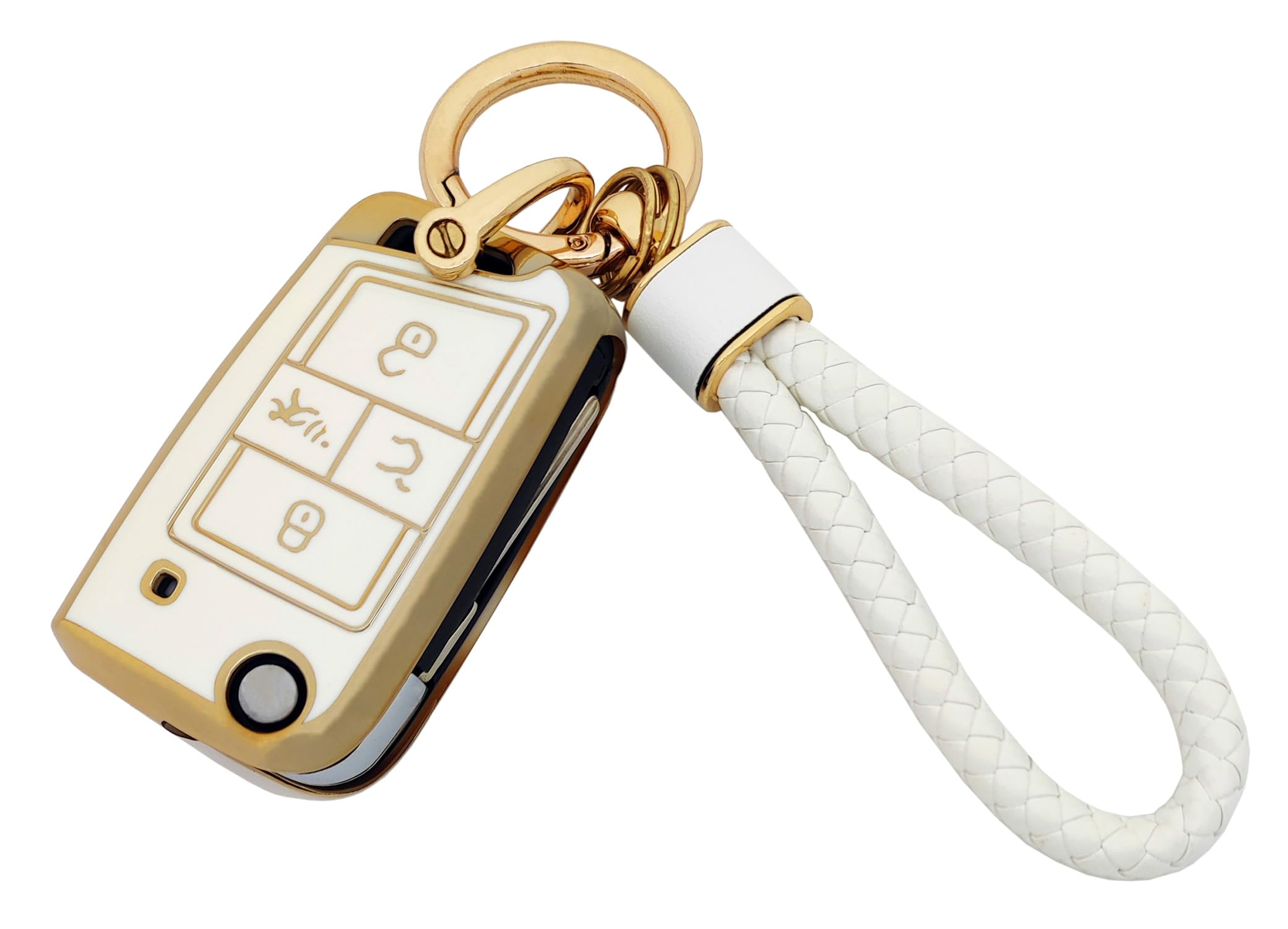 Arruweer Key Fob Cover For Vw Soft Tpu Key Fob Case Holder Protector Compatiable With Volkswagen Vw Arteon Atlas Golf Jetta Pass